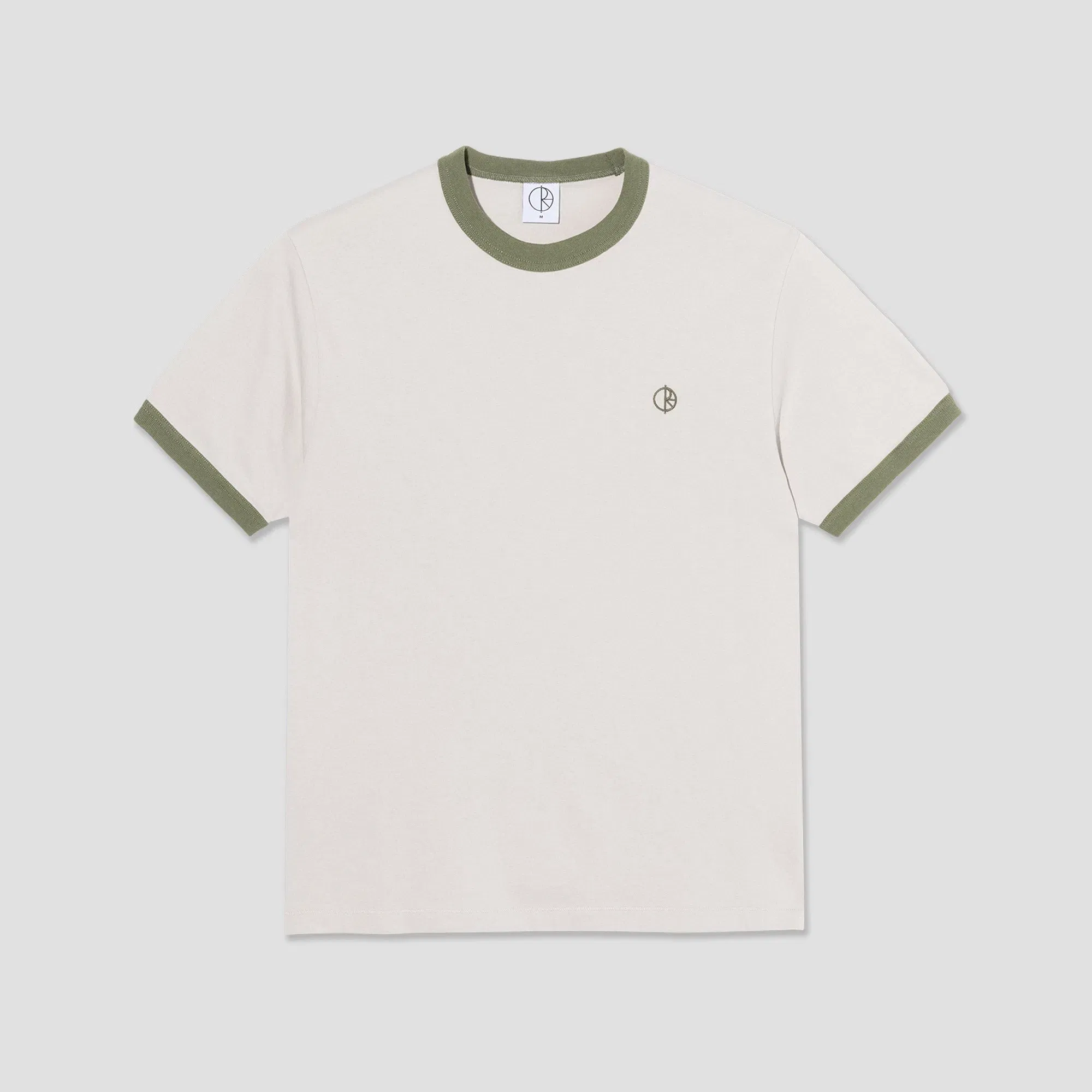 Polar Ringer T-Shirt Pale Taupe / Army Green