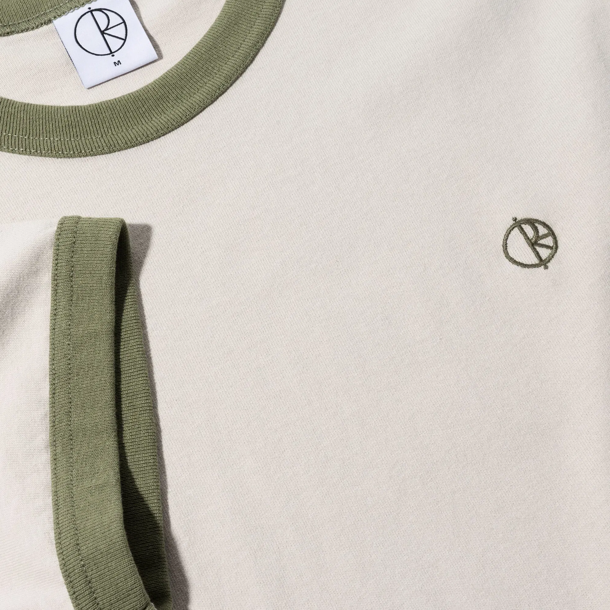 Polar Ringer T-Shirt Pale Taupe / Army Green