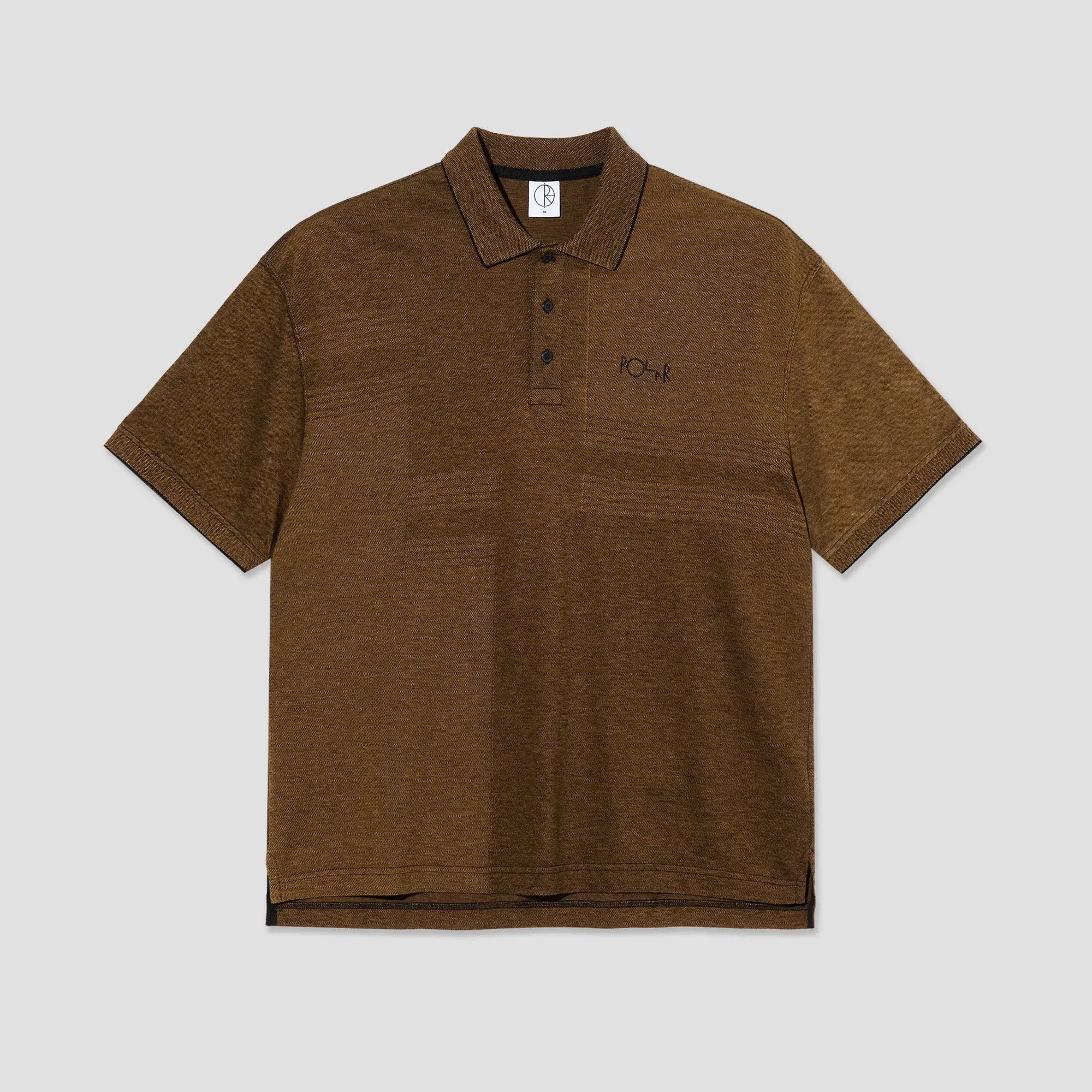 Polar Surf Polo Shirt Pique Black / Caramel