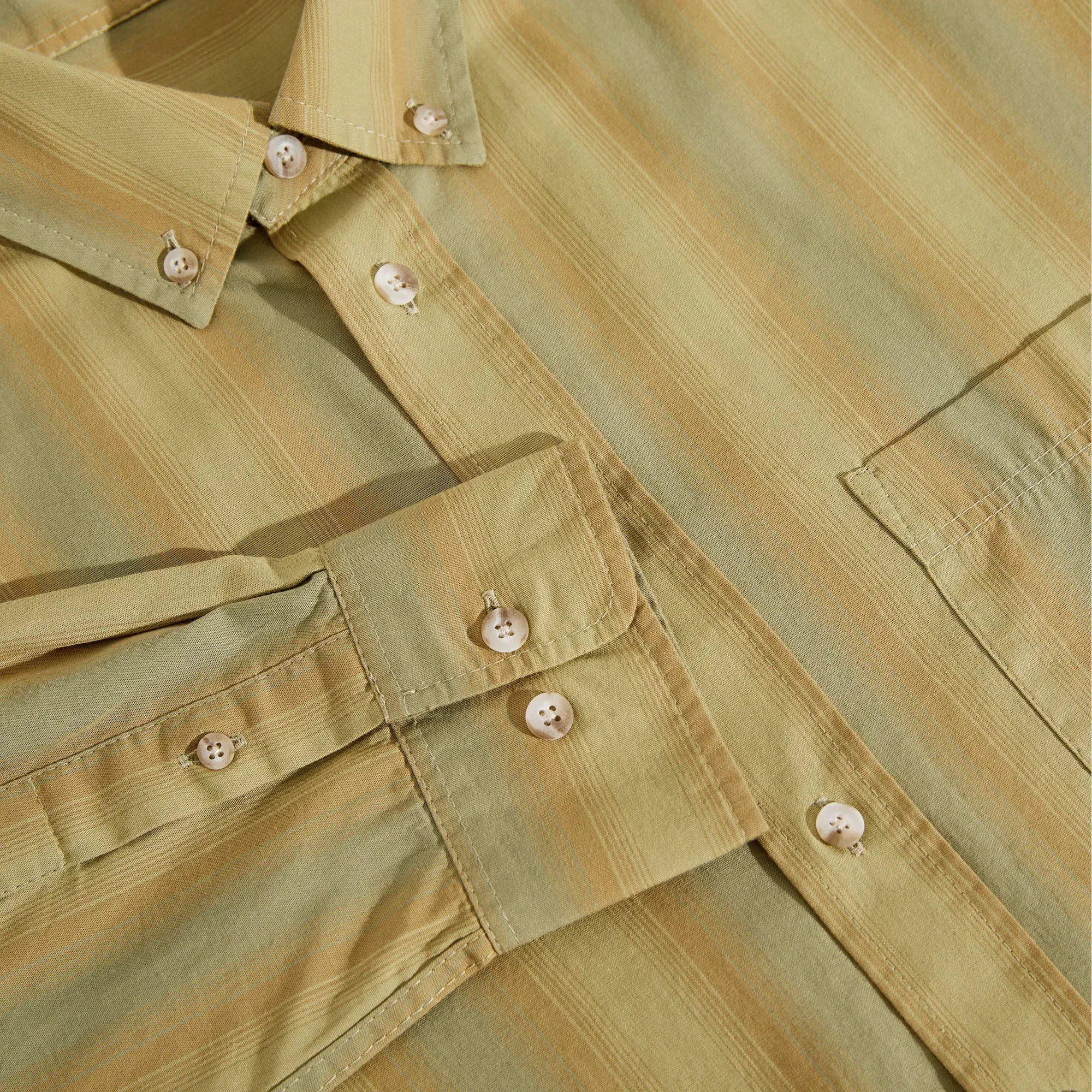 Polar Ben Longsleeve Shirt Green Stripe