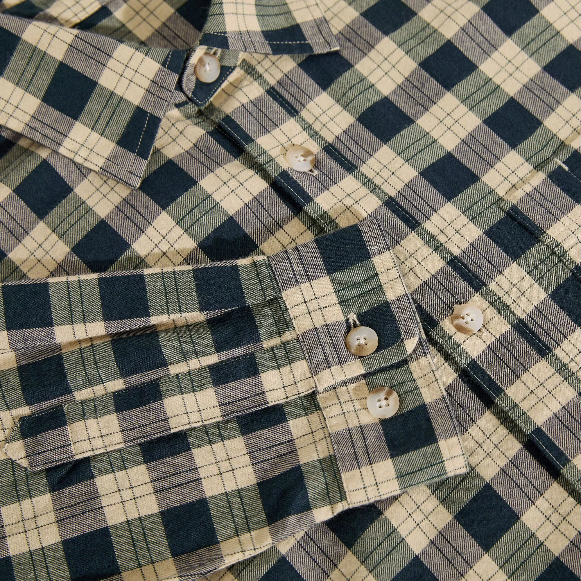 Polar Mitchell Longsleeve Shirt Teal / Butter