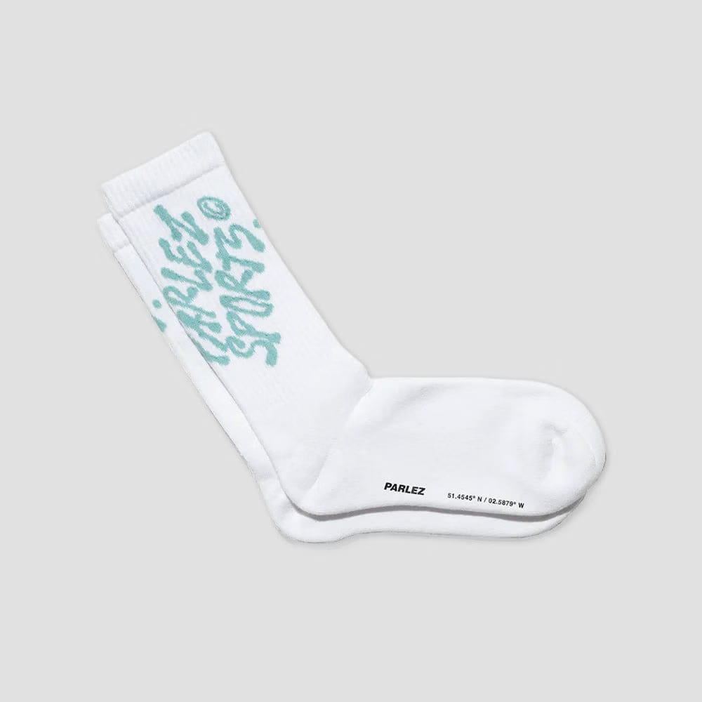 Parlez Source Socks White / Lagoon