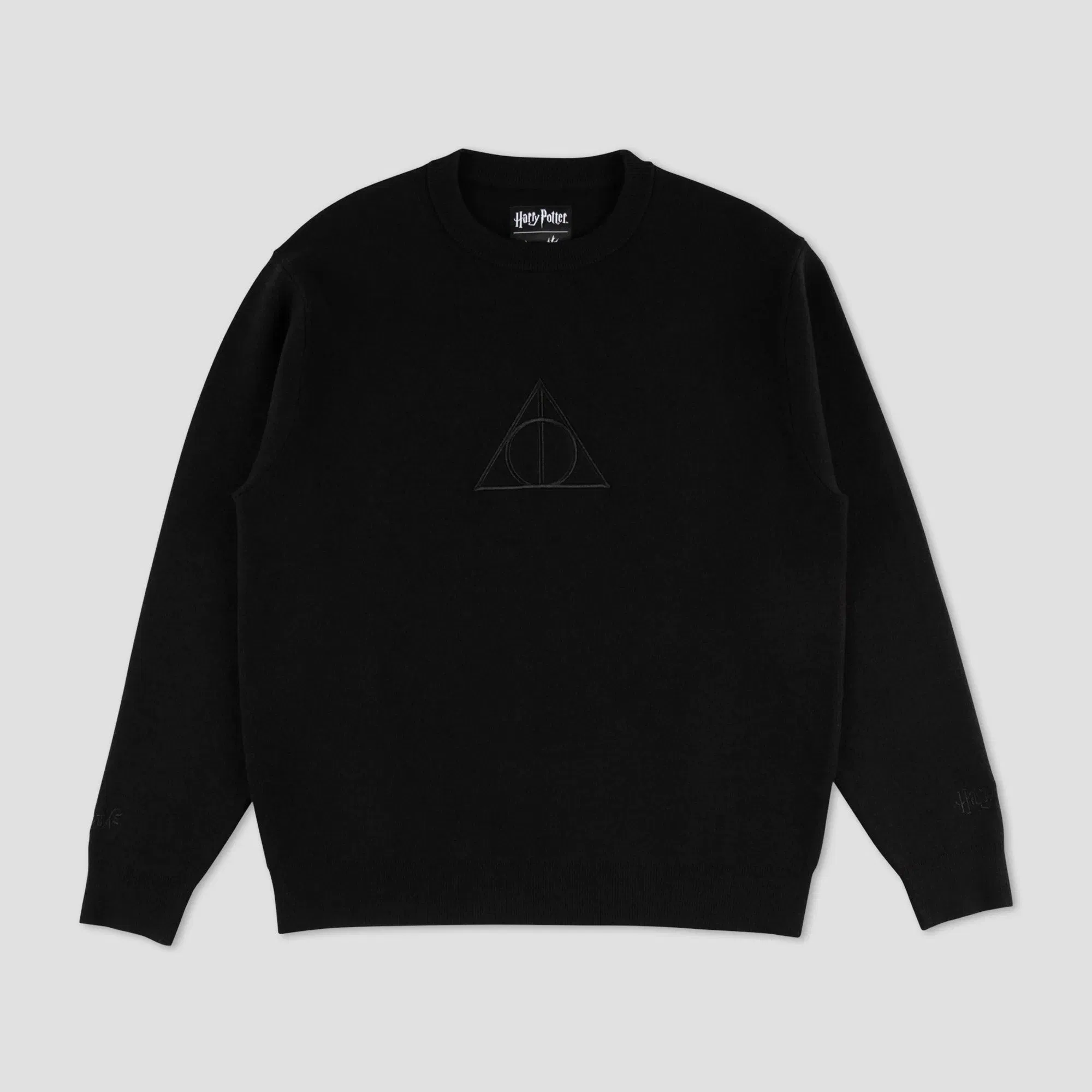 Welcome X Harry Potter Deathly Hallows Knit Sweater Black