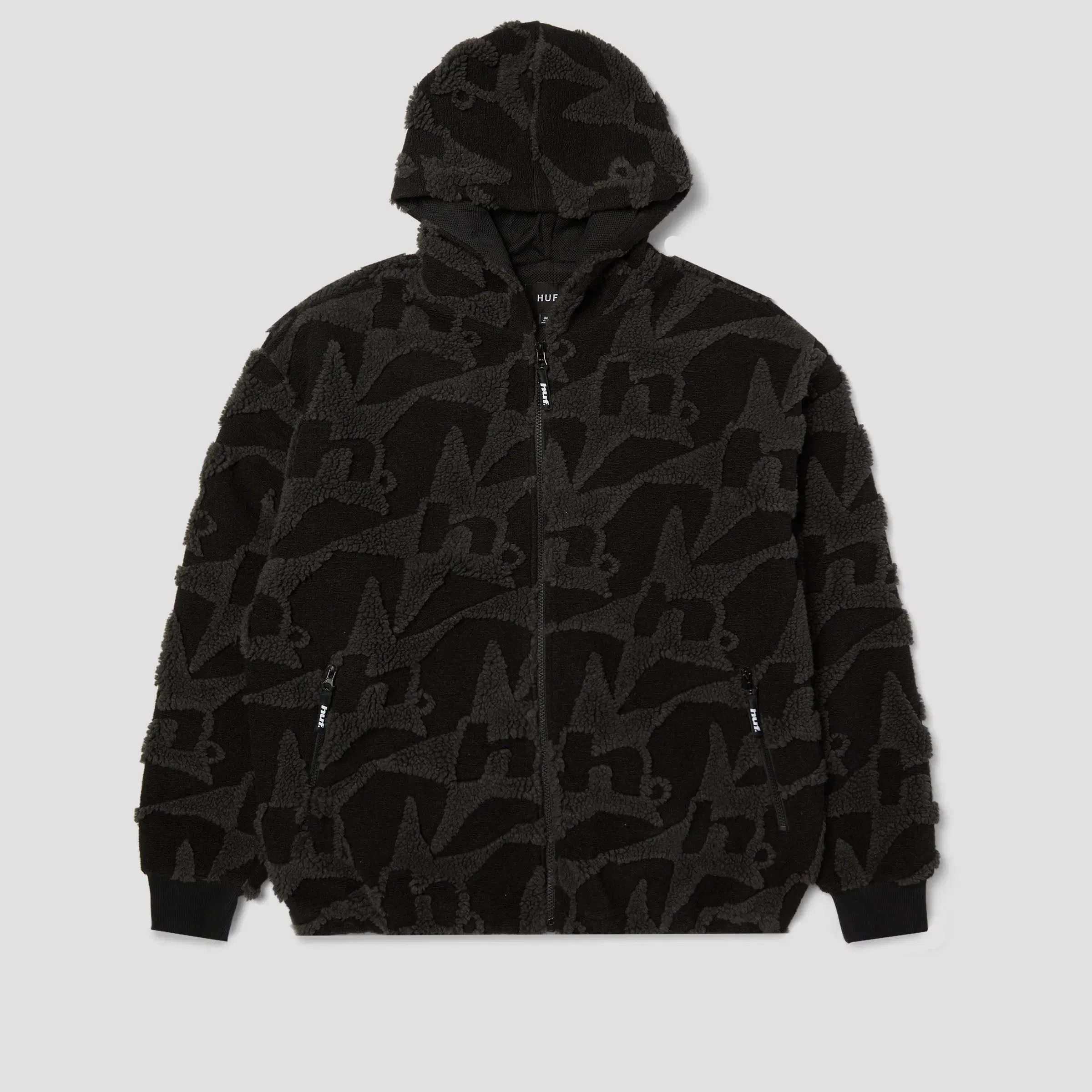 HUF H Star Repeat High Pile Jacket Black