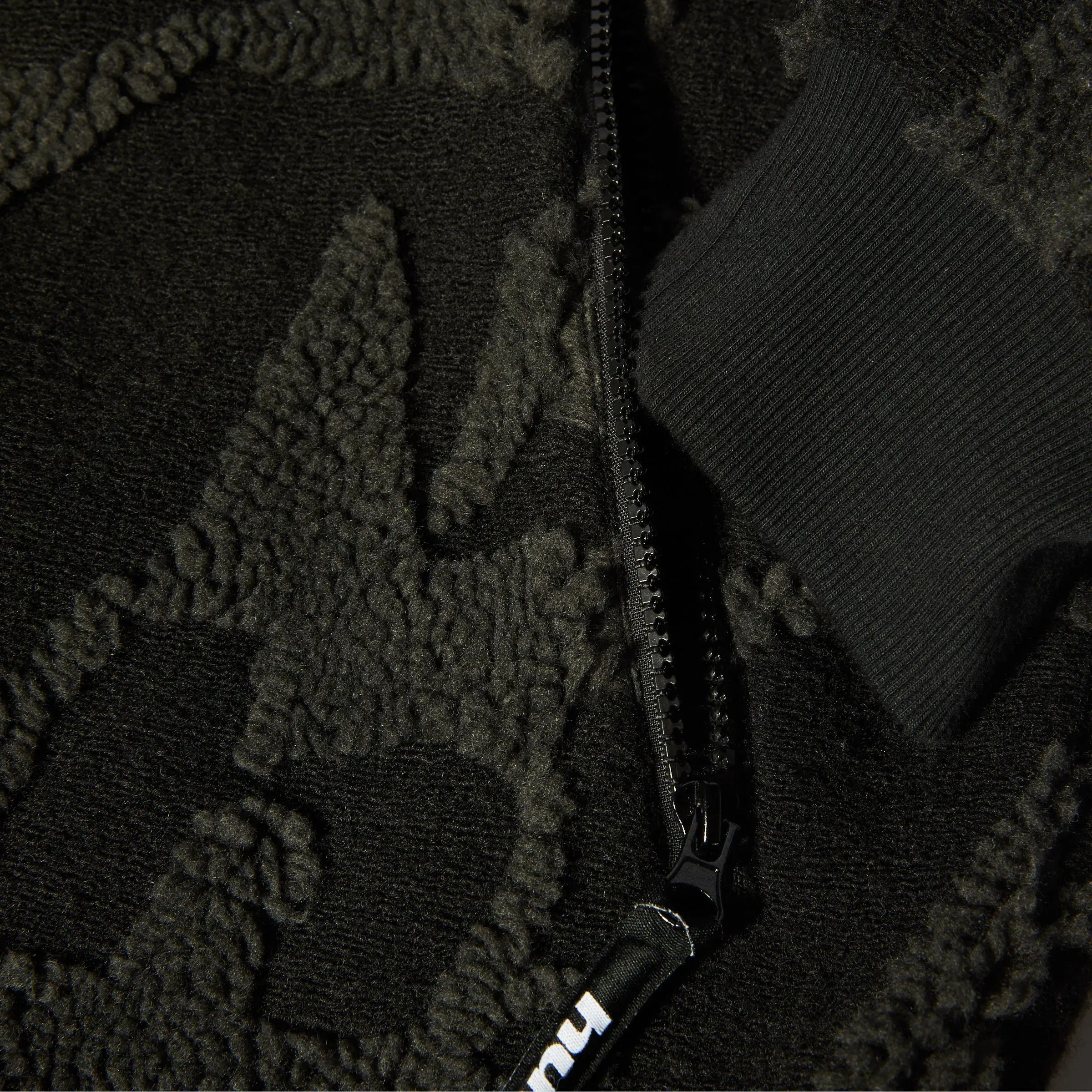 HUF H Star Repeat High Pile Jacket Black