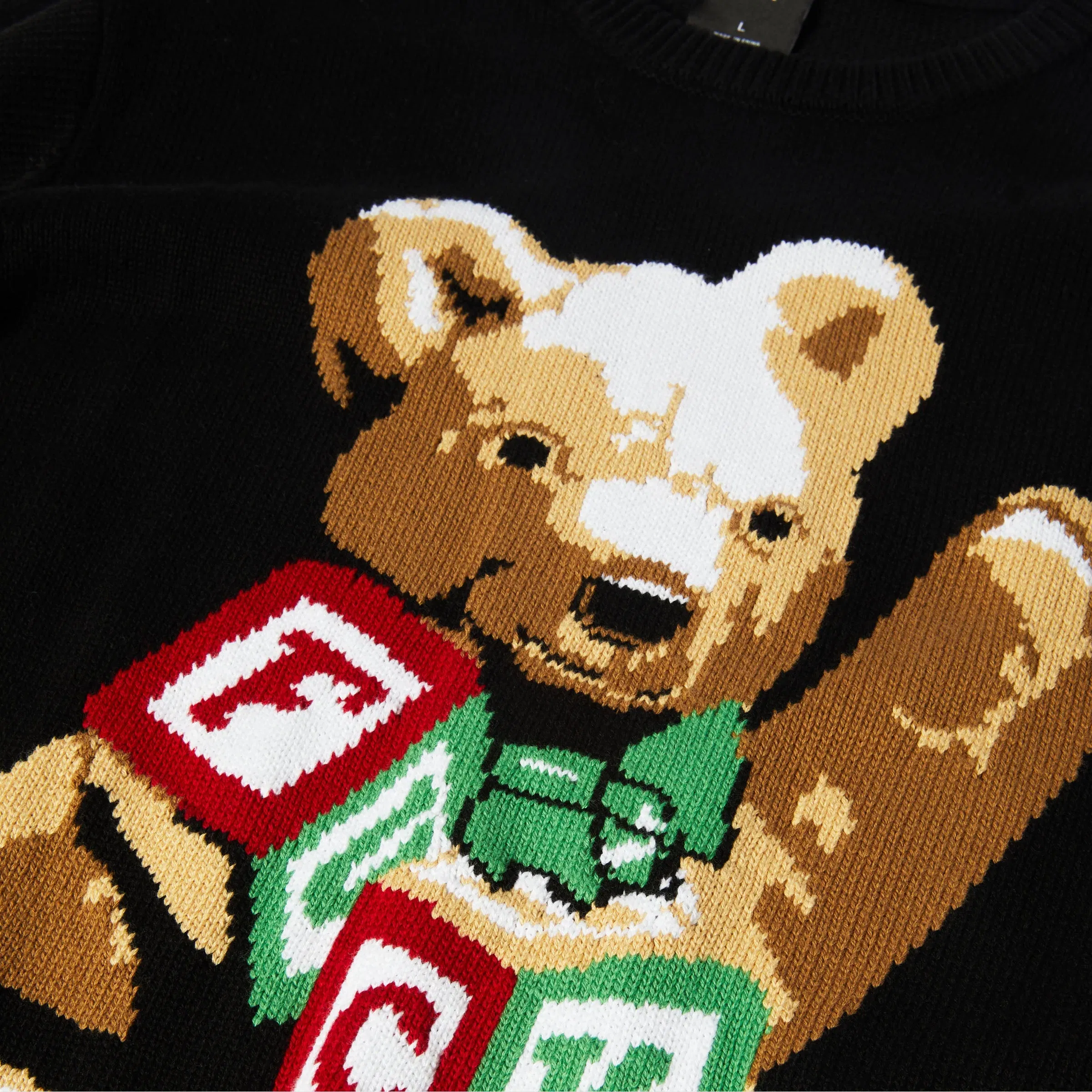HUF Gift Bear Intarsia Sweater Black