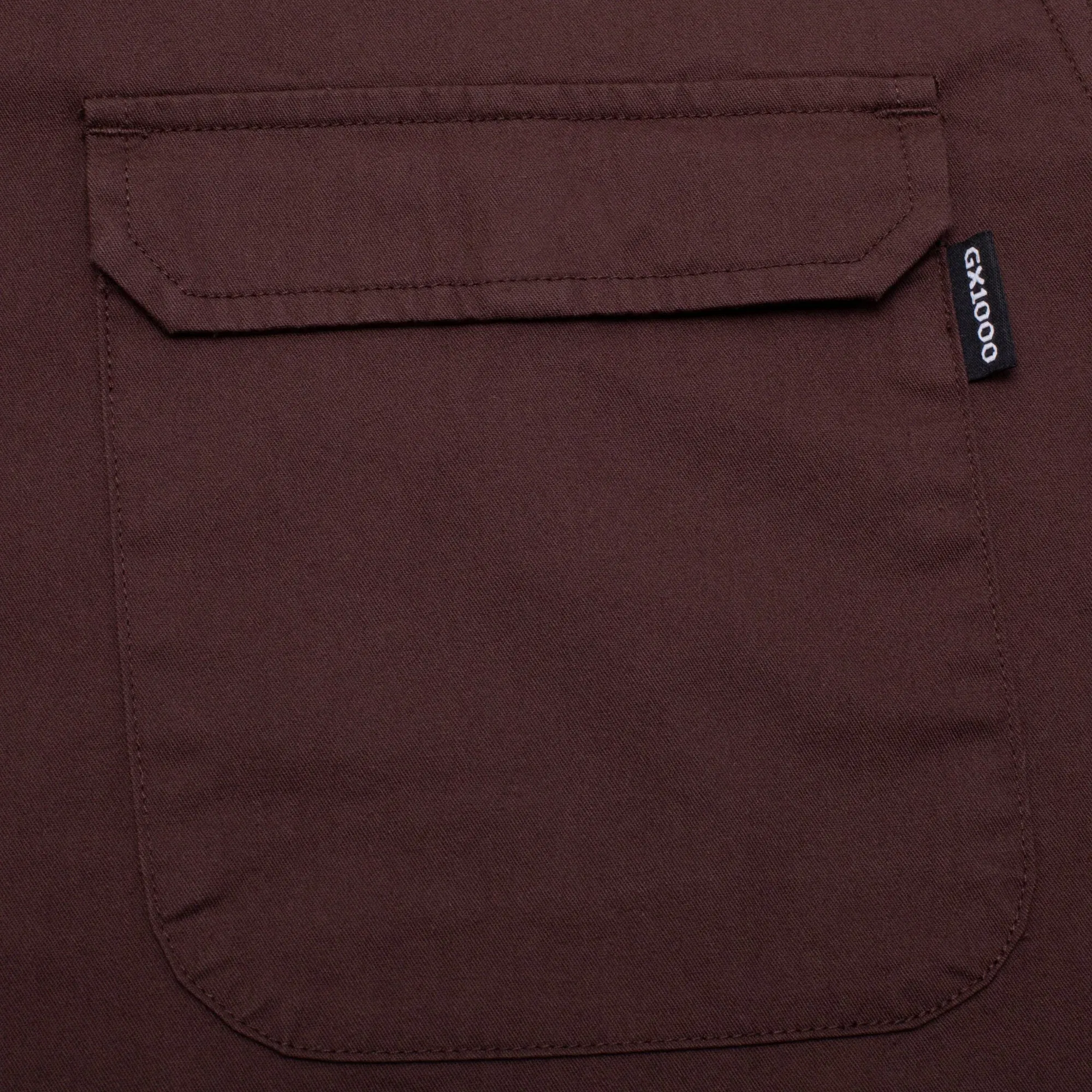 GX1000 Big Pocket Shortsleeve Button Down Shirt Brown