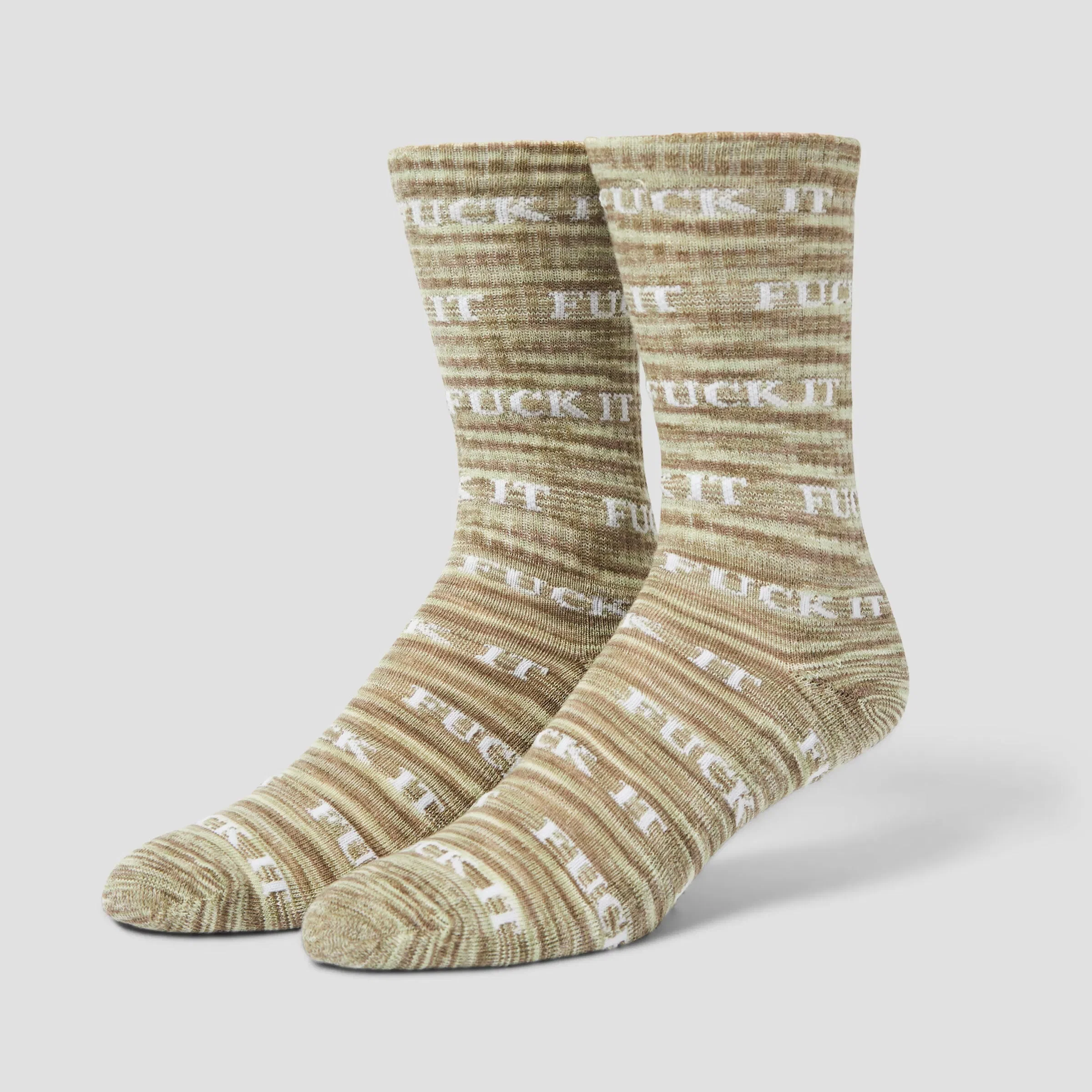 HUF Fuck It Marled Sock Olive