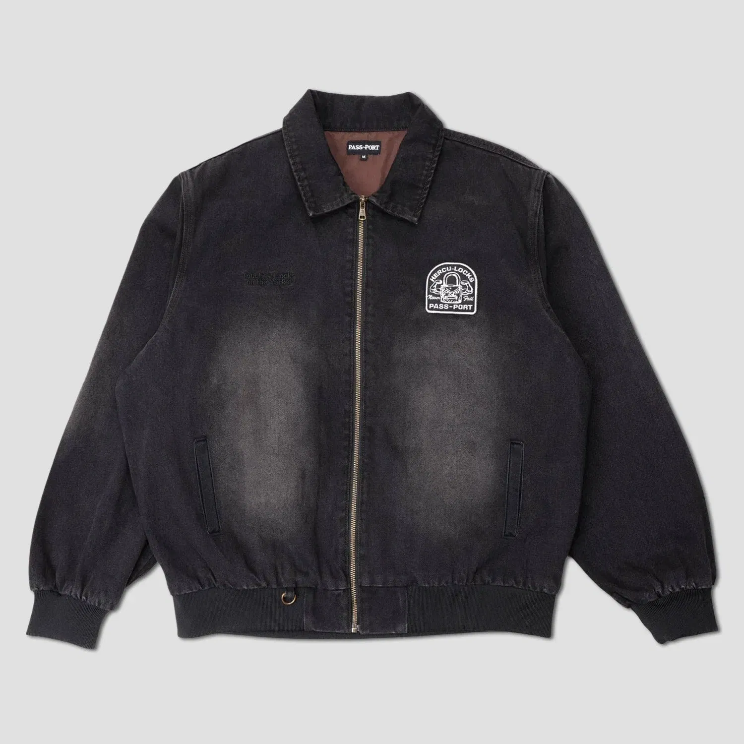 Passport Hercu-Locks Recycled Denim Freight Jacket Washed Black