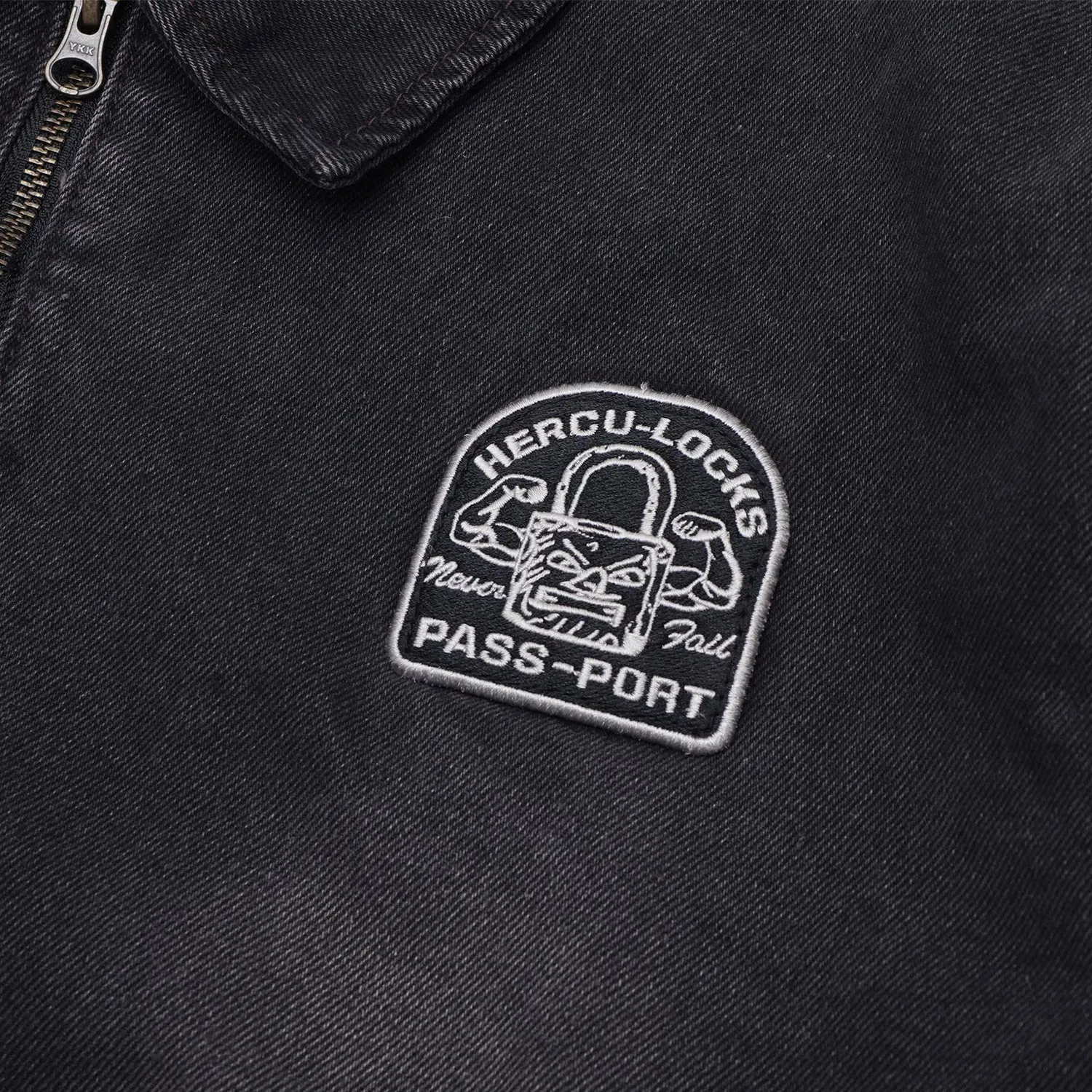 Passport Hercu-Locks Recycled Denim Freight Jacket Washed Black