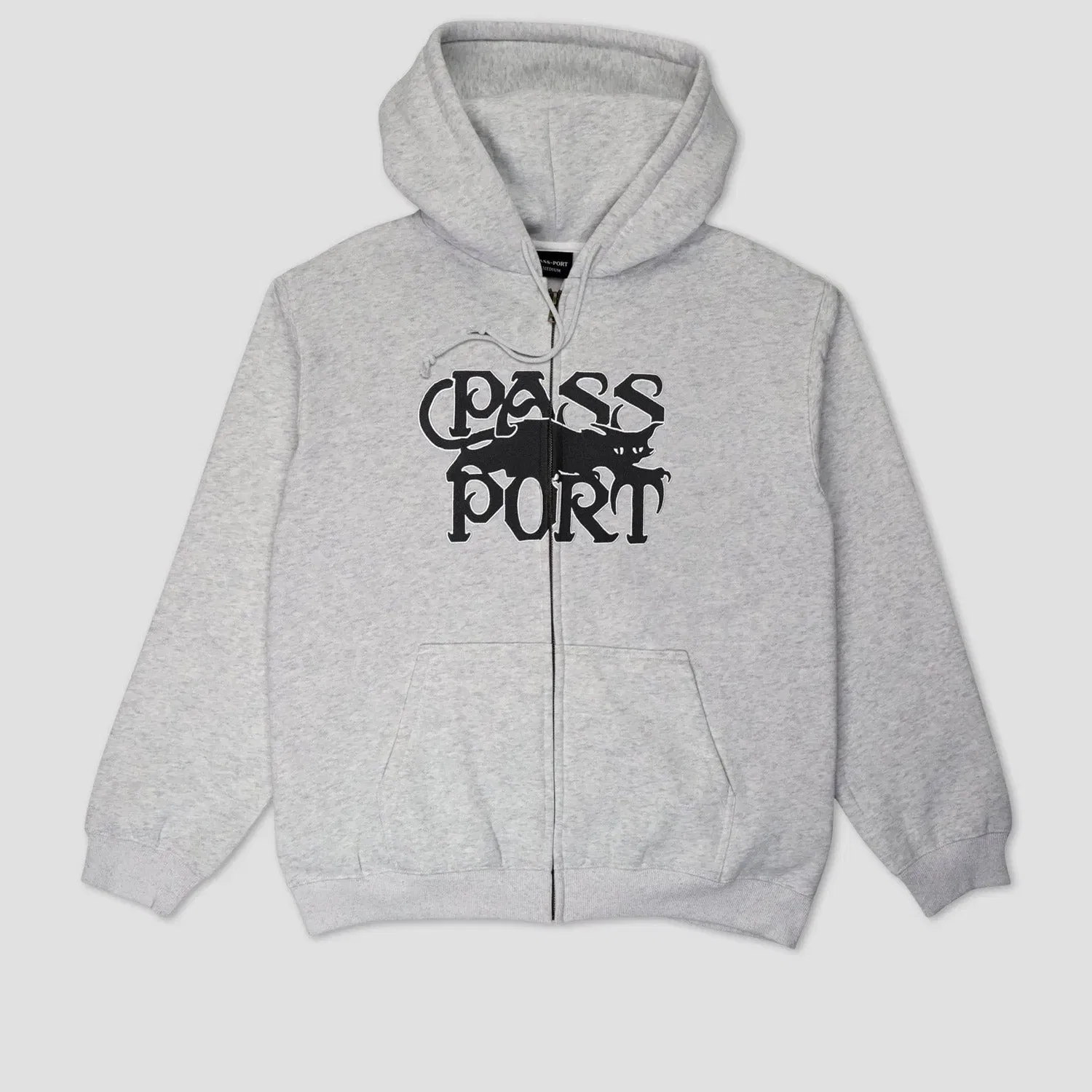 Passport Slinkin Zip Hoodie Ash