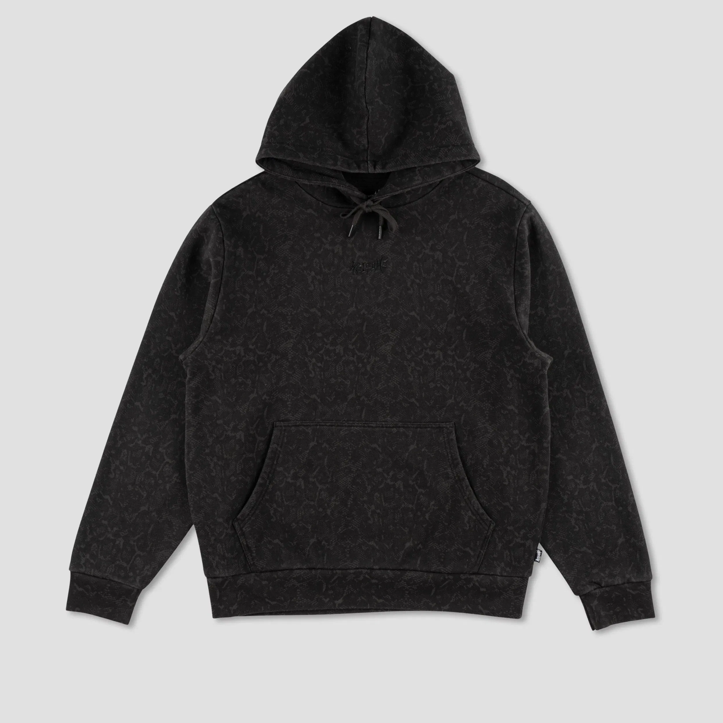 Welcome Serpent Enzyme-Washed Animal Print Hoodie Black