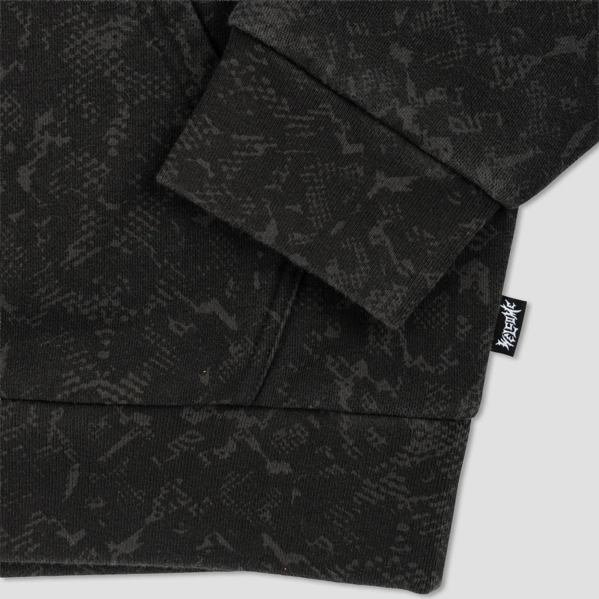 Welcome Serpent Enzyme-Washed Animal Print Hoodie Black