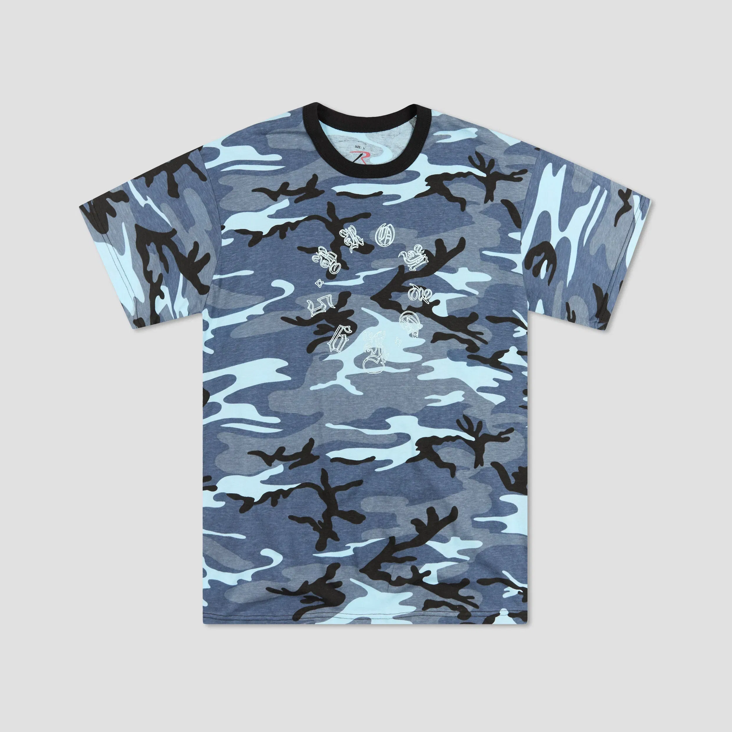 Bronze Old E Spiral T-Shirt Blue Camo