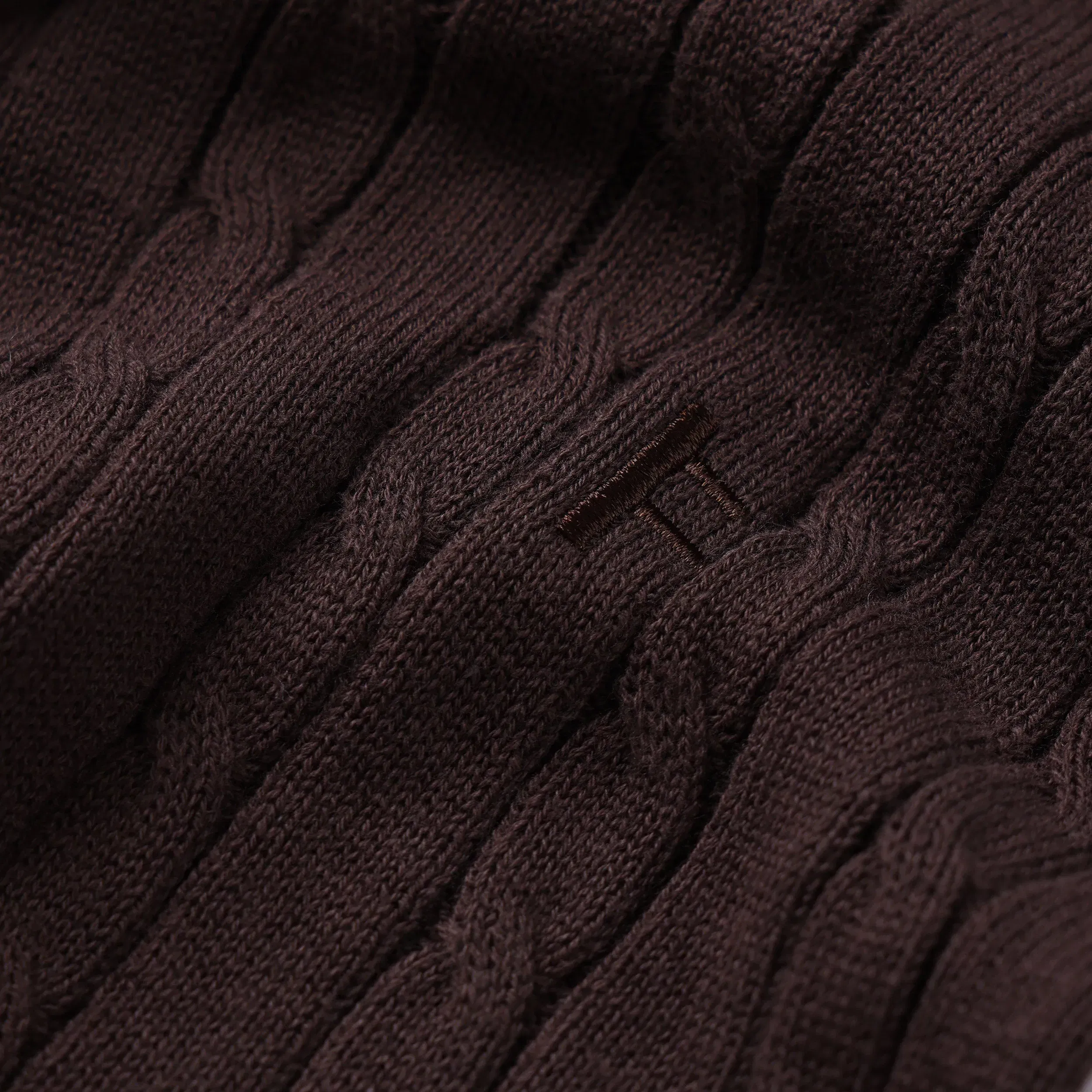 Former Marilyn Cable Shortsleeve Knit Shirt Choc