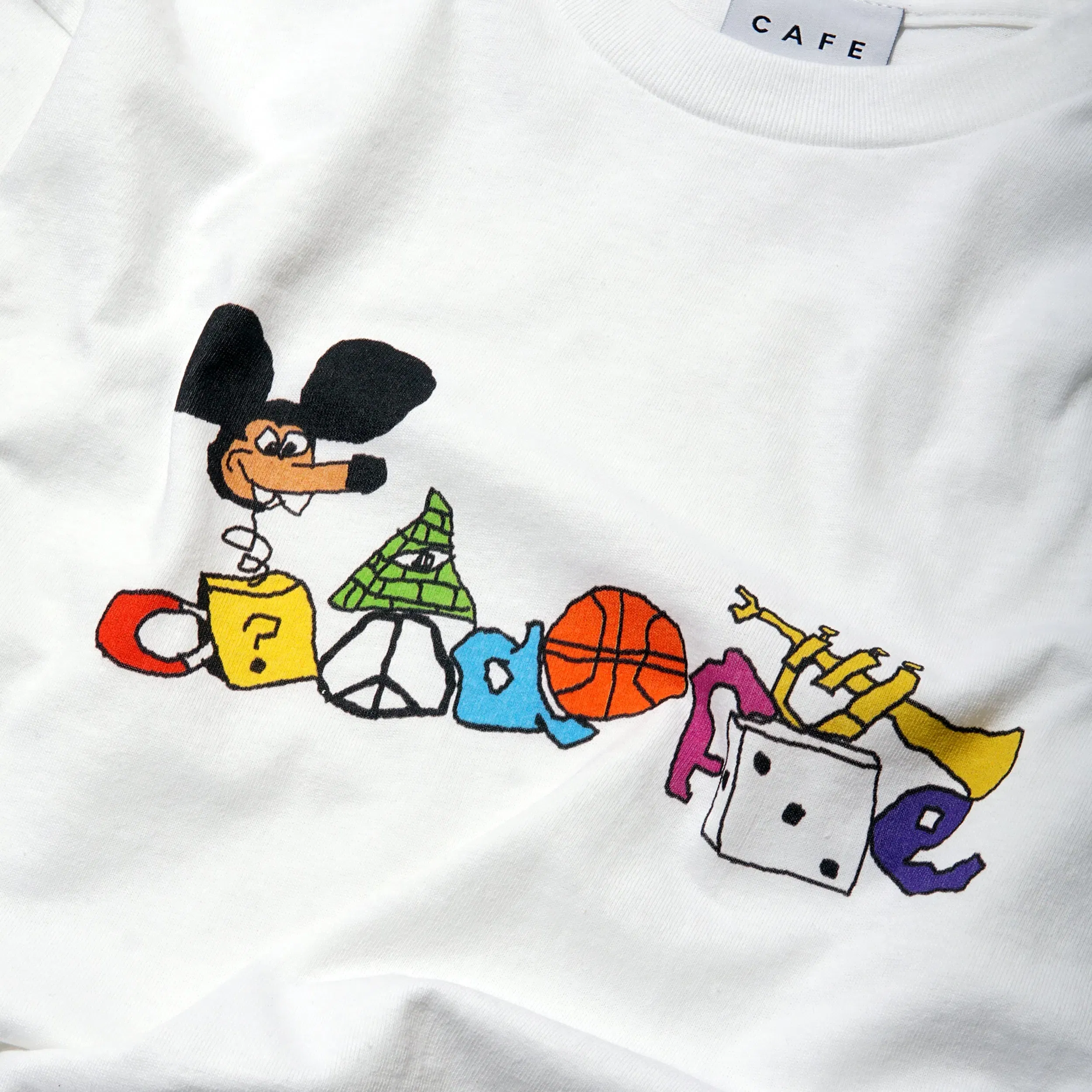 Skateboard Cafe Stack T-Shirt White