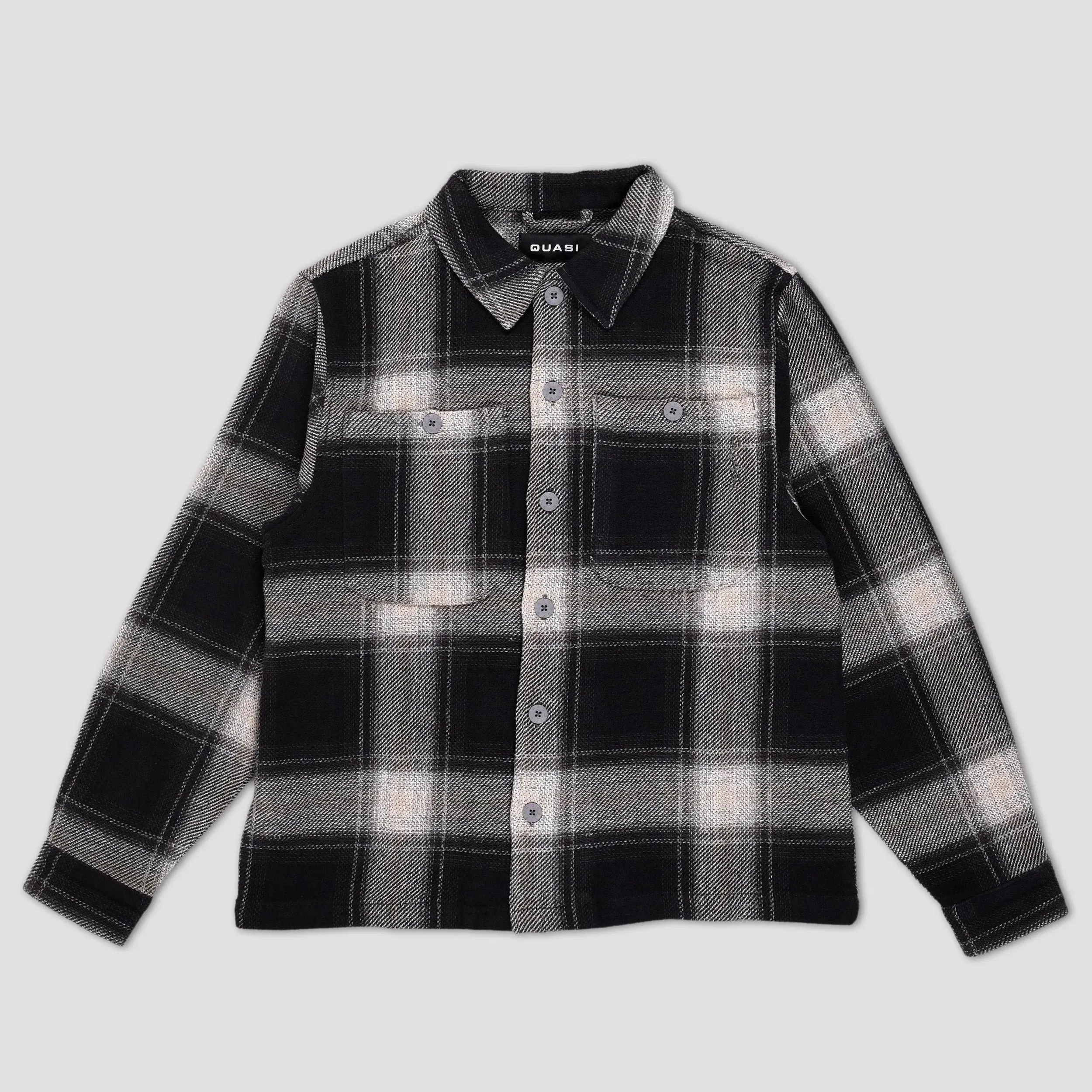 Quasi Skateboards Quasi Maar Longsleeve Button Up Shirt Gravel