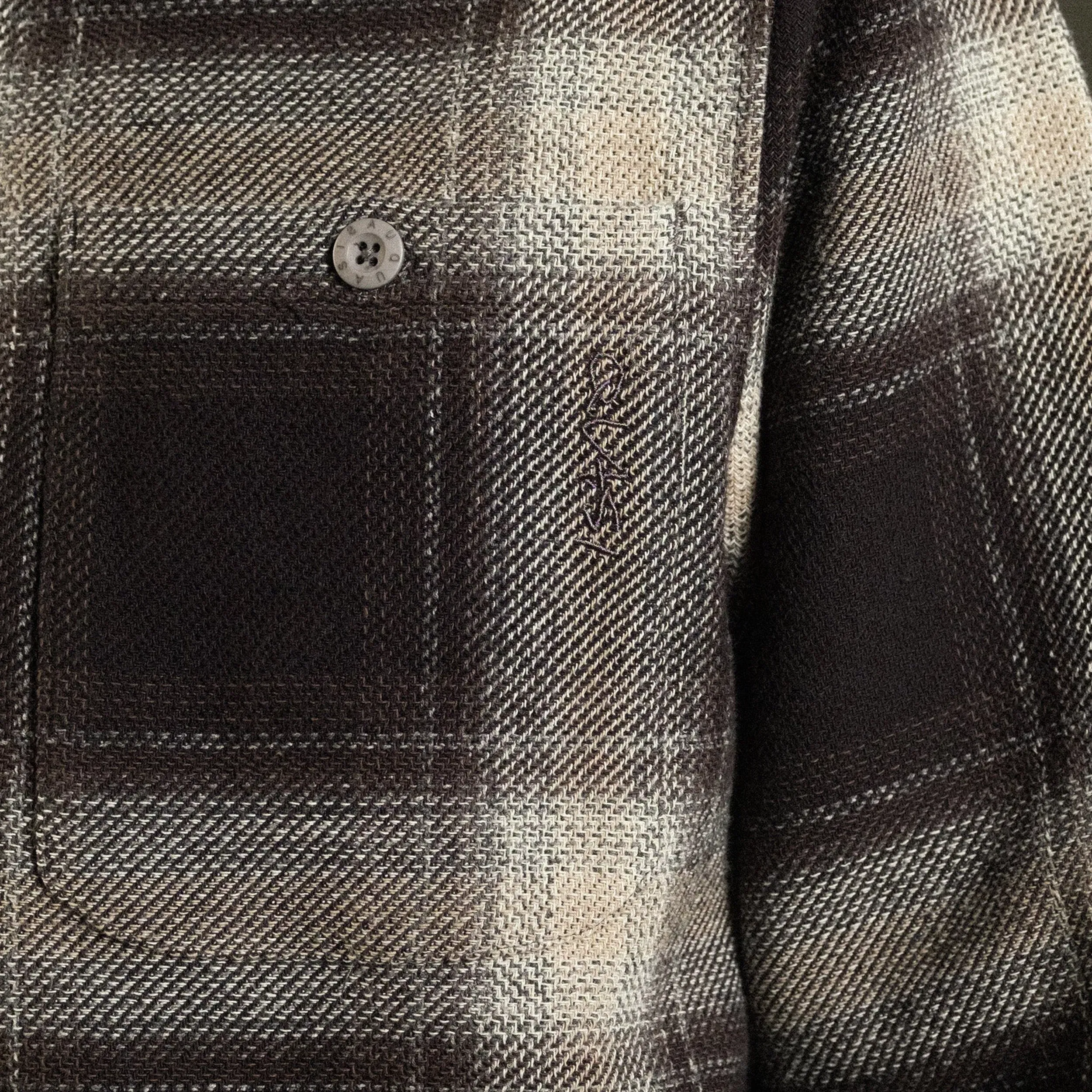 Quasi Skateboards Quasi Maar Longsleeve Button Up Shirt Gravel