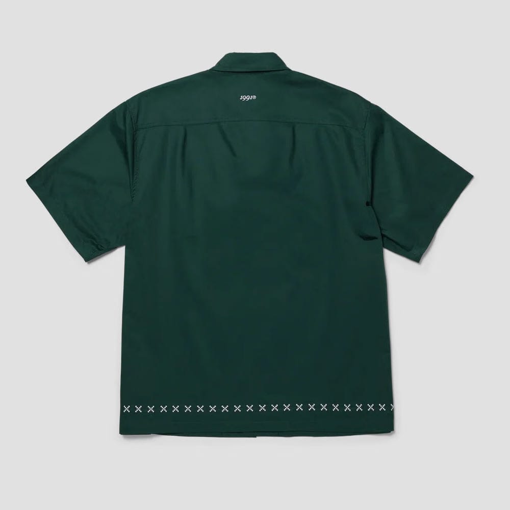 HUF Pomona Shortsleeve Work Shirt Forest Green