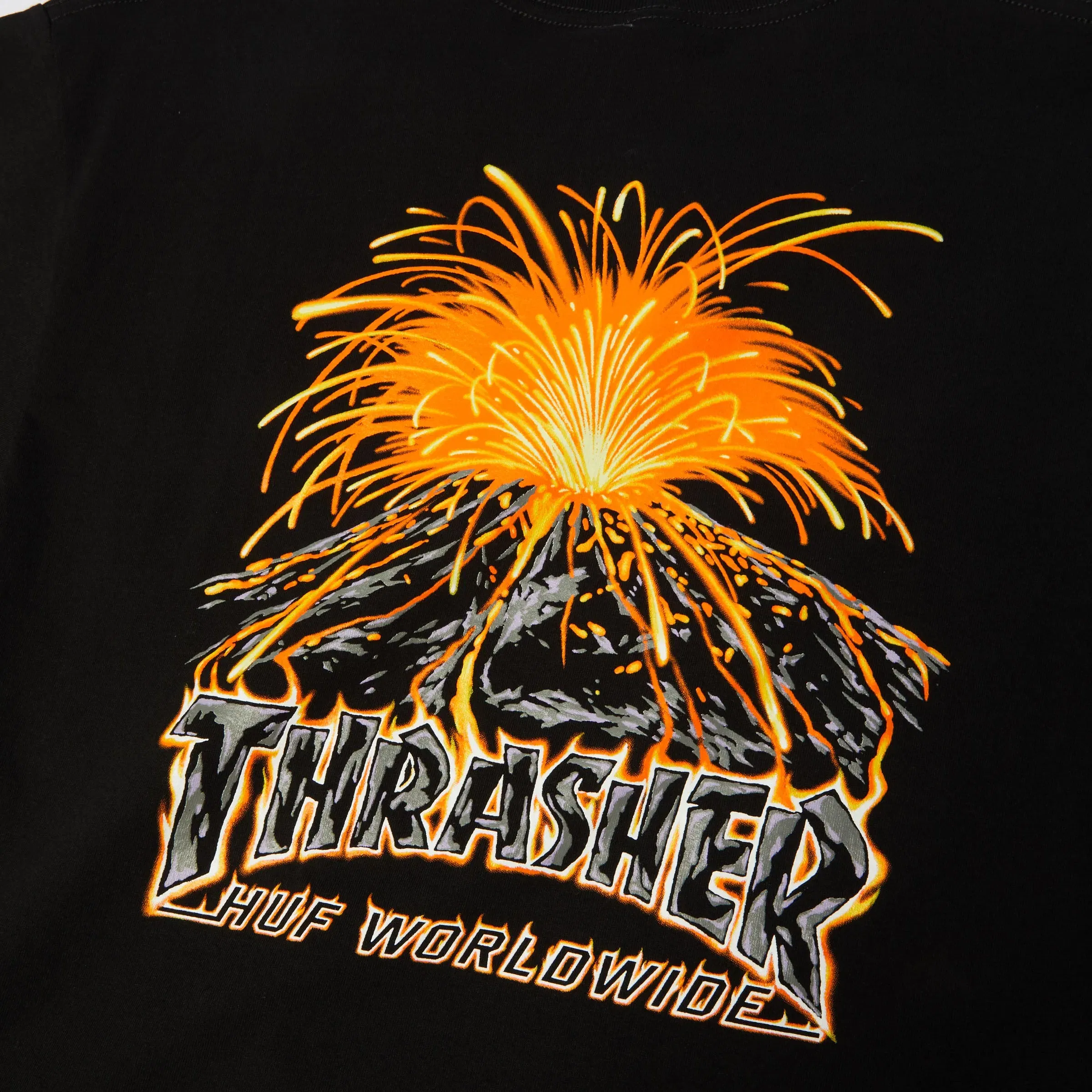 HUF x Thrasher Meltdown T-Shirt Black
