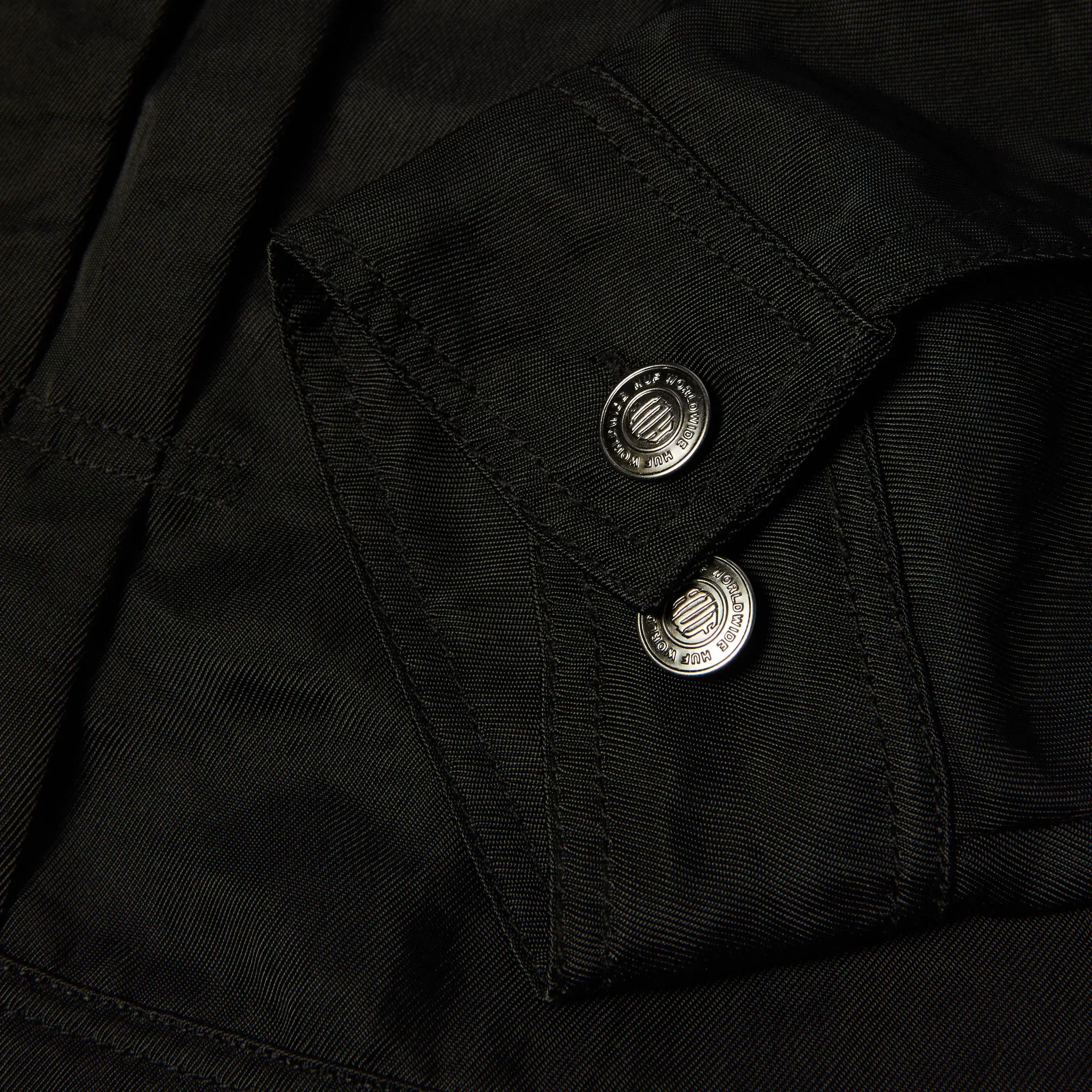 HUF x Thrasher Trucker Jacket Black