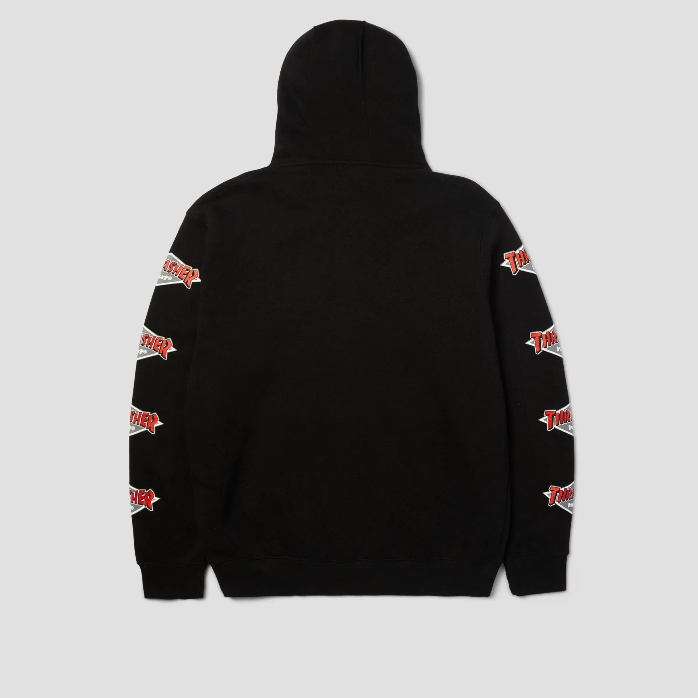 HUF x Thrasher Logo Hoodie Black