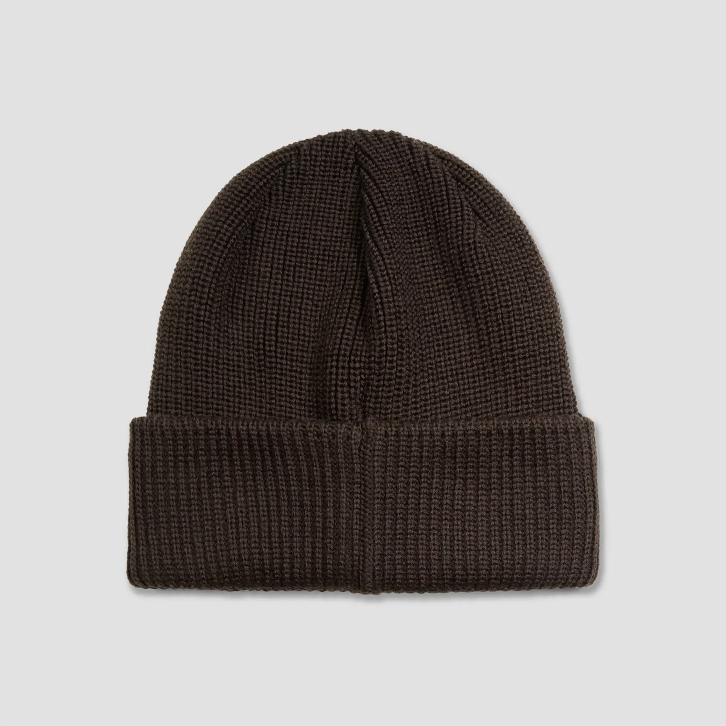 Polar Double Fold Merino Beanie Brown