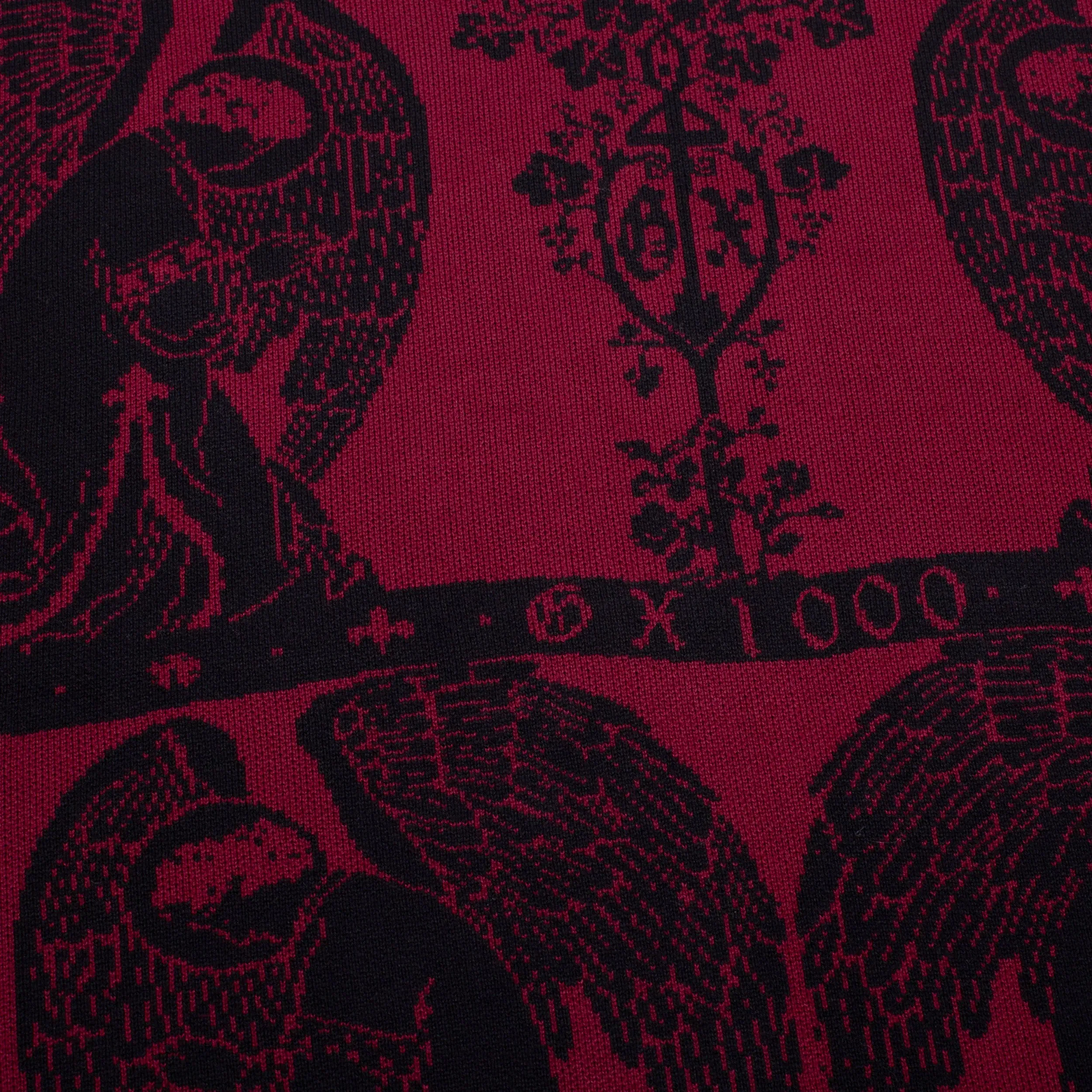 GX1000 Jacquard Knit Angel Sweater Black / Maroon