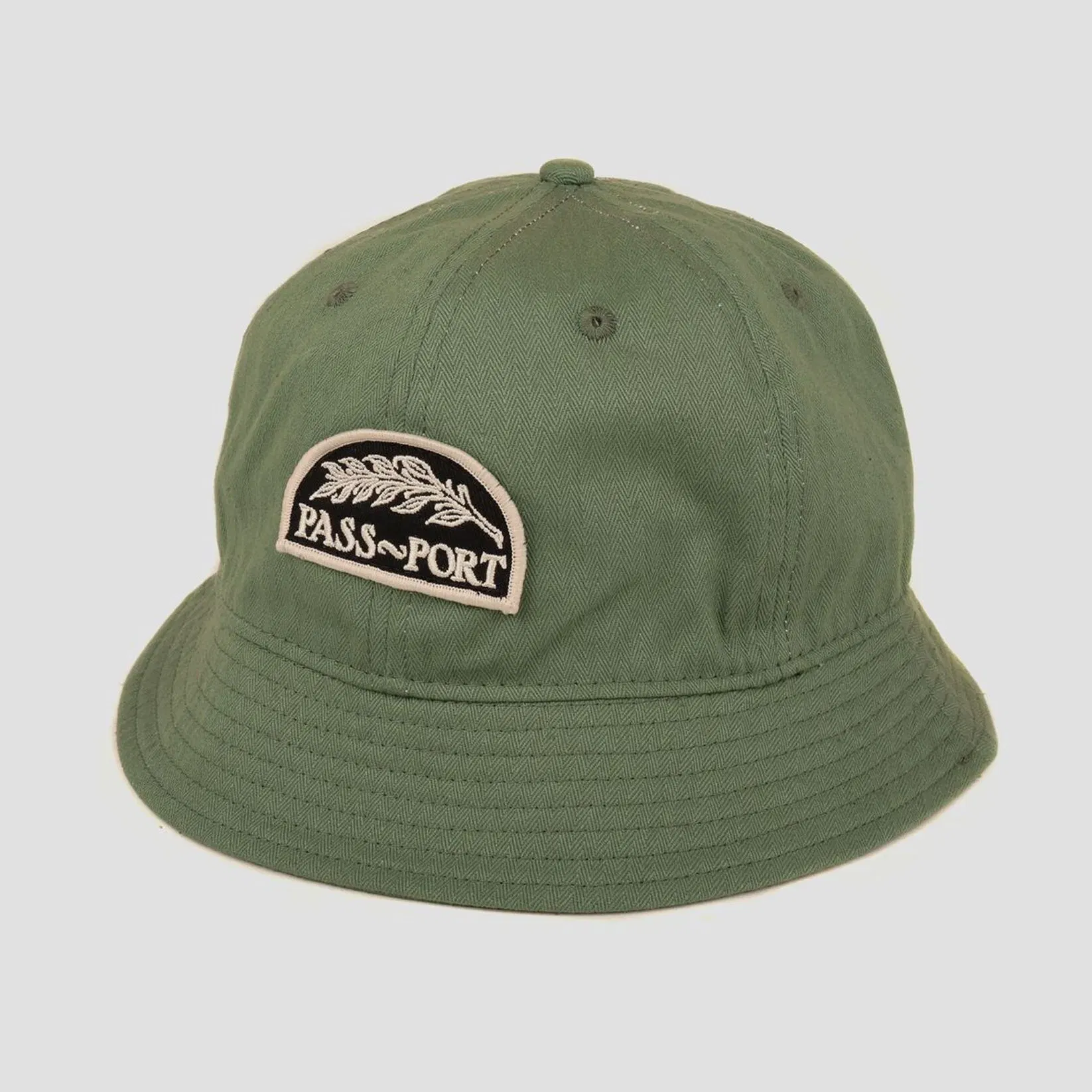 Passport Quill Patch 6 Panel Bucket Cap Sage Green