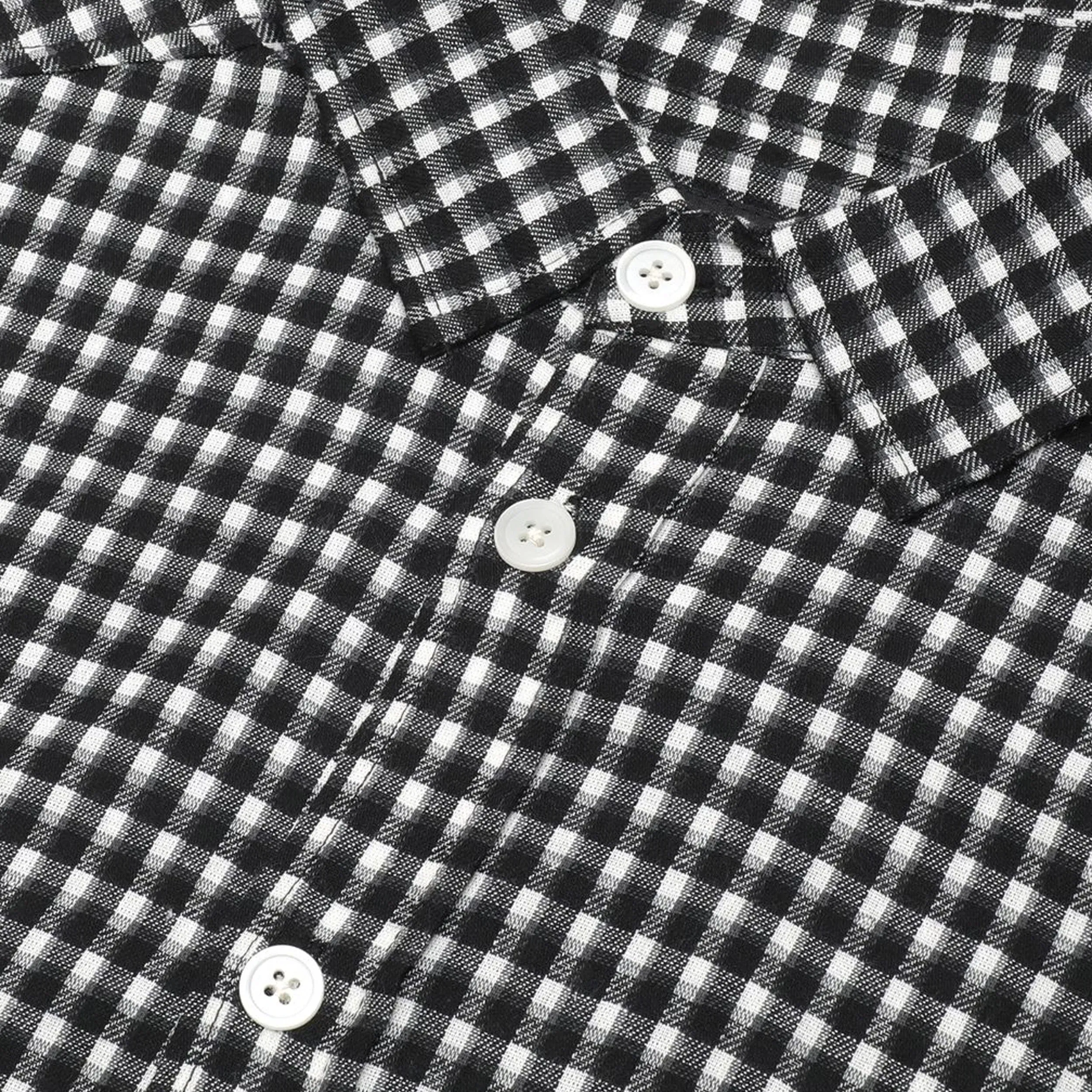Passport Workers Check Shirt Longsleeve Black