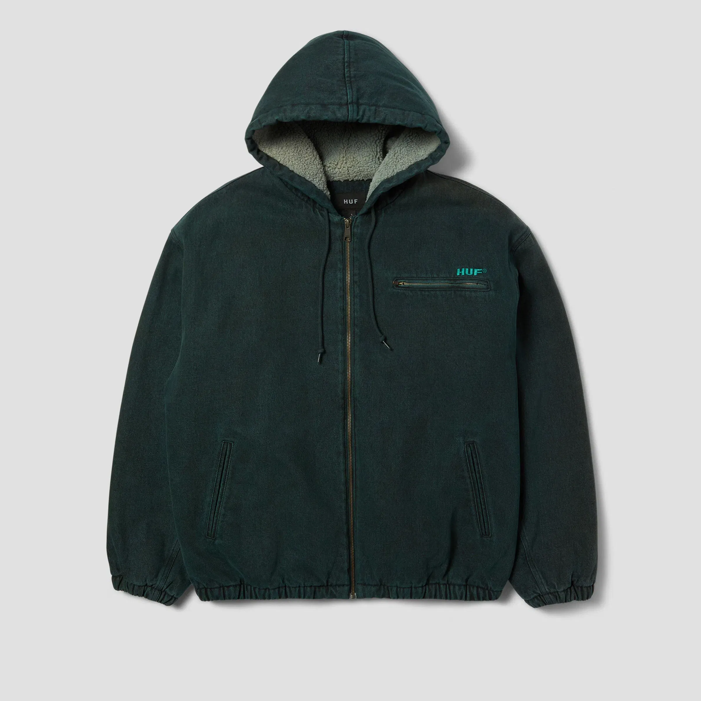 HUF What A Jungle Denim Work Jacket Evergreen