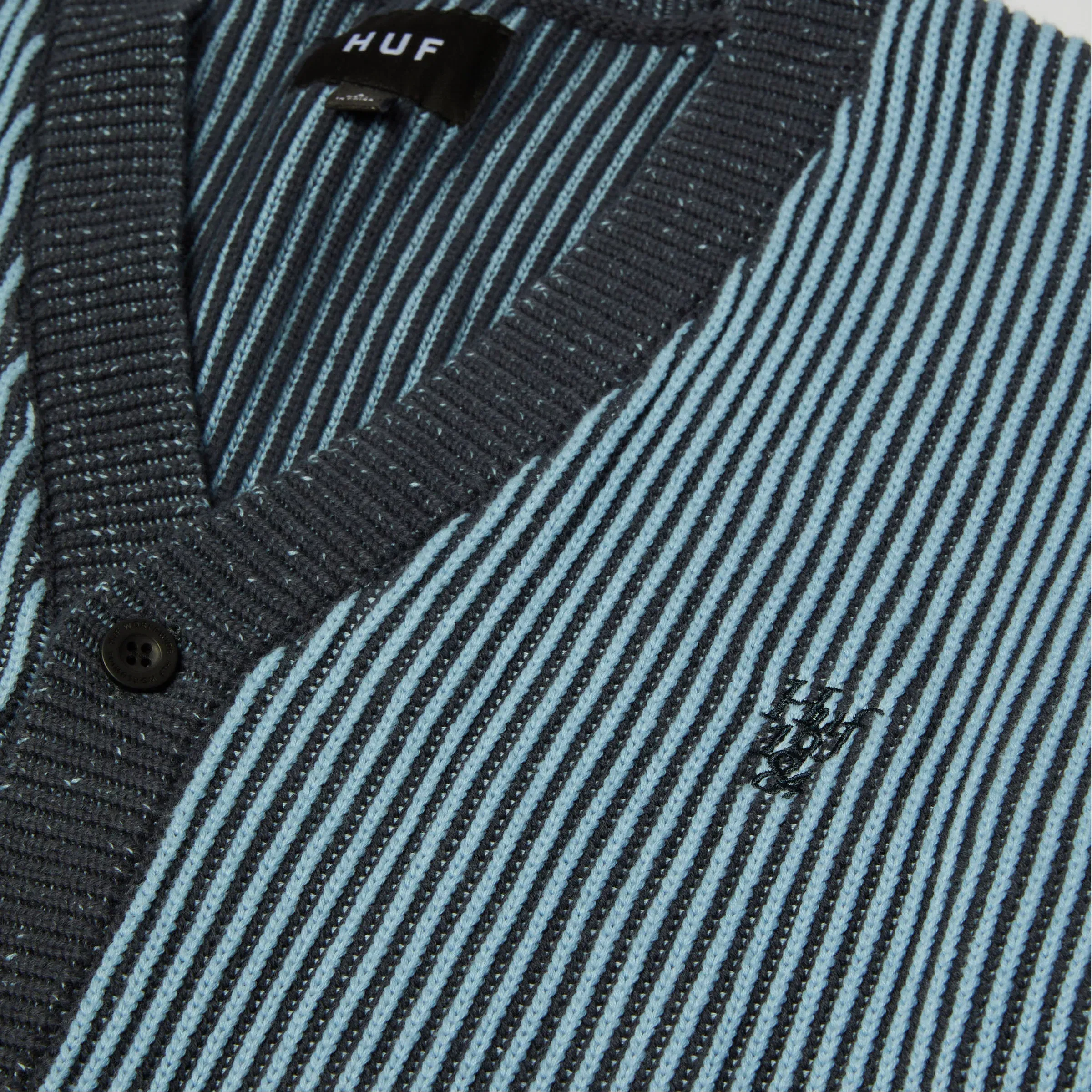 HUF Repeater Cardigan Washed Blue