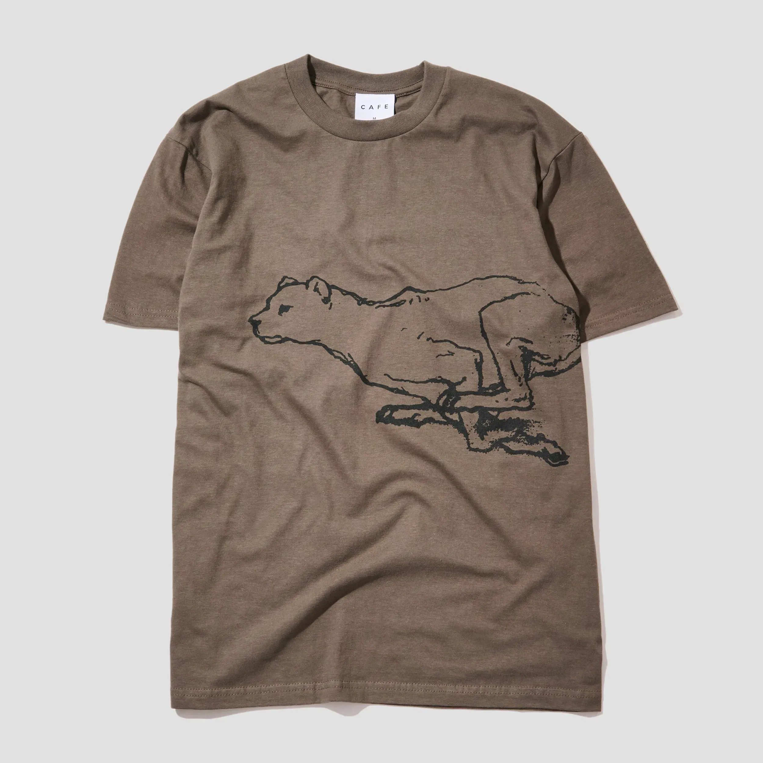 Skateboard Cafe Catch Me If You Can T-Shirt Olive