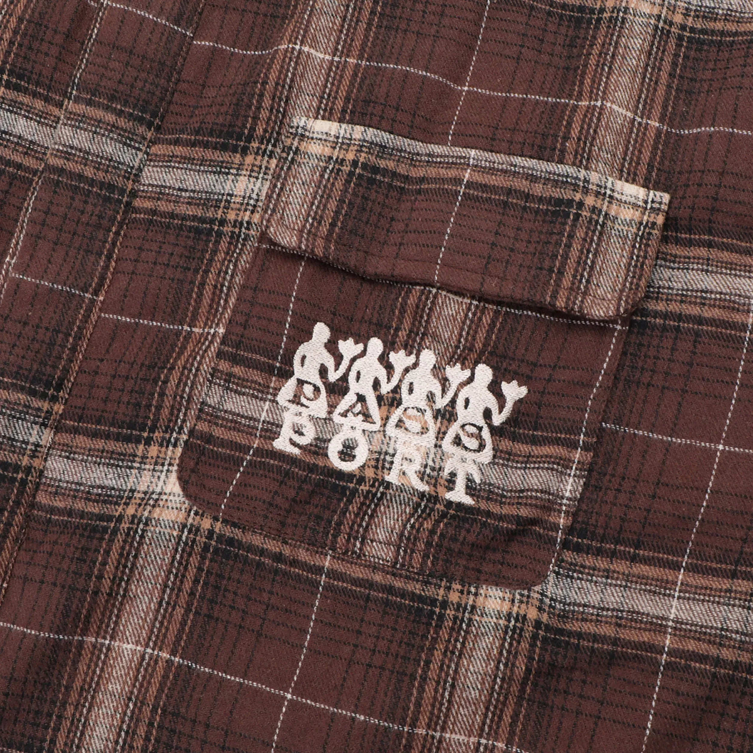 Passport 4 Flowers Flannel Shirt Vineyard Shirt Brown