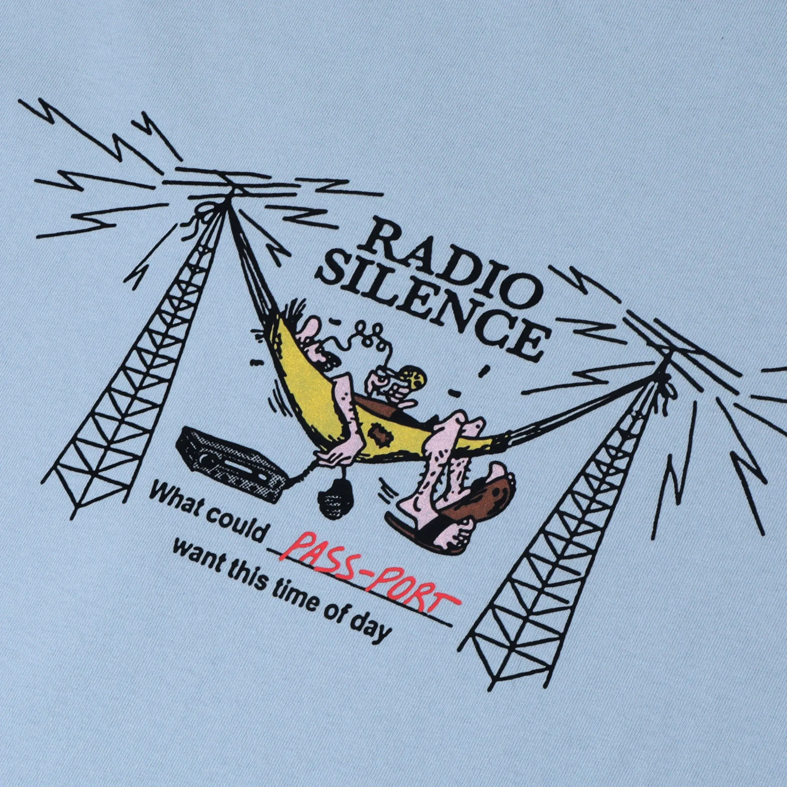 Passport Radio Silence T-Shirt Stonewash Blue