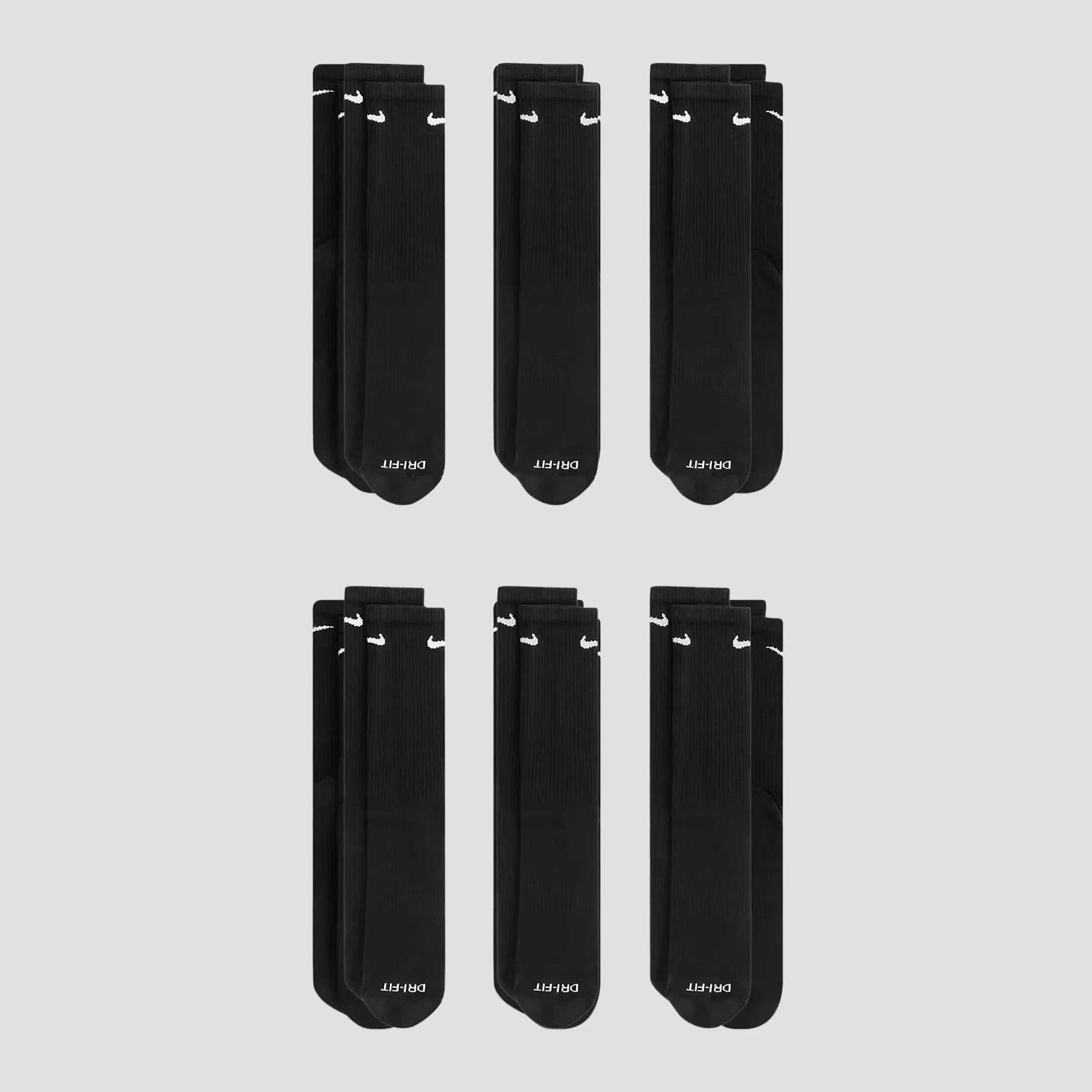 Nike SB Nike Everyday Plus Cushioned Socks Black / White (6 pairs)