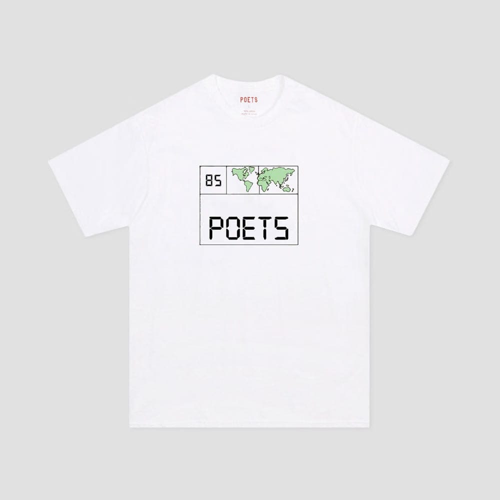 Poets World Clock T-Shirt White