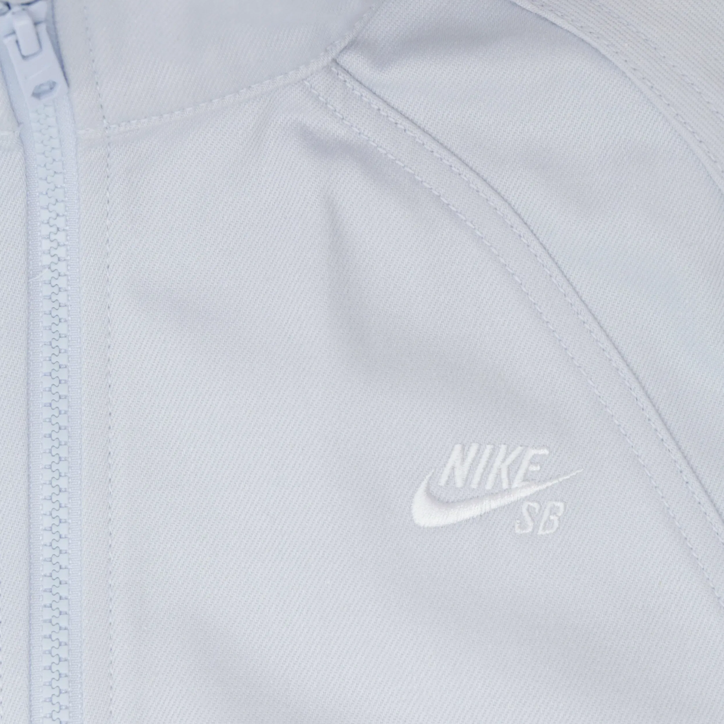 Nike SB Denim Full Zip Track Jacket Football Grey / White