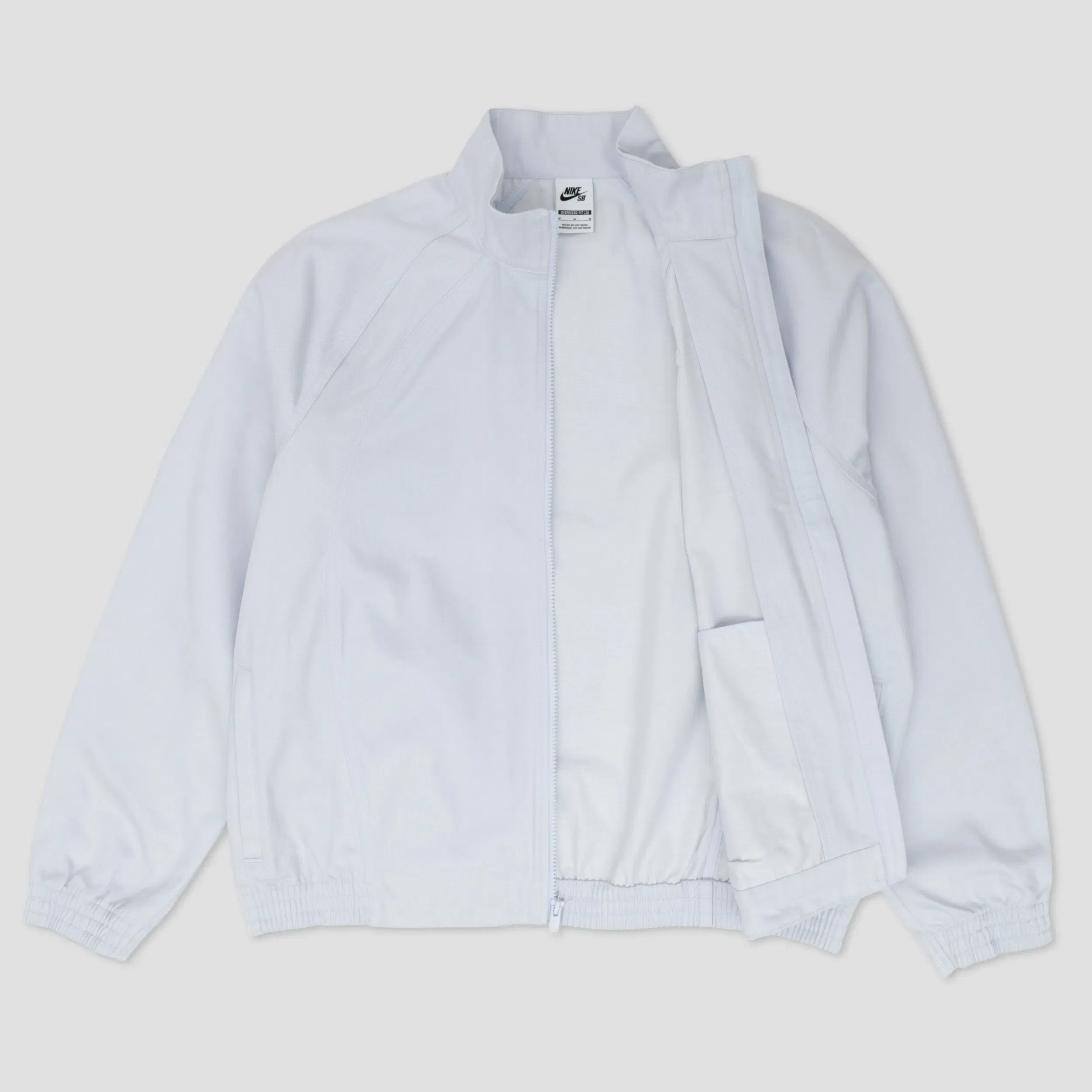 Nike SB Denim Full Zip Track Jacket Football Grey / White