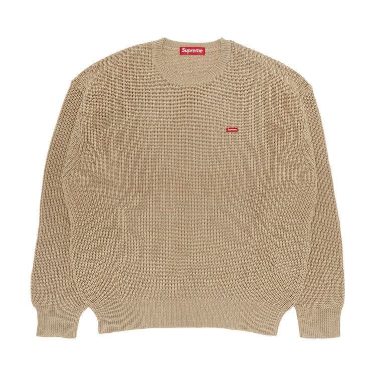 Supreme Small Box Ribbed Sweater Tan