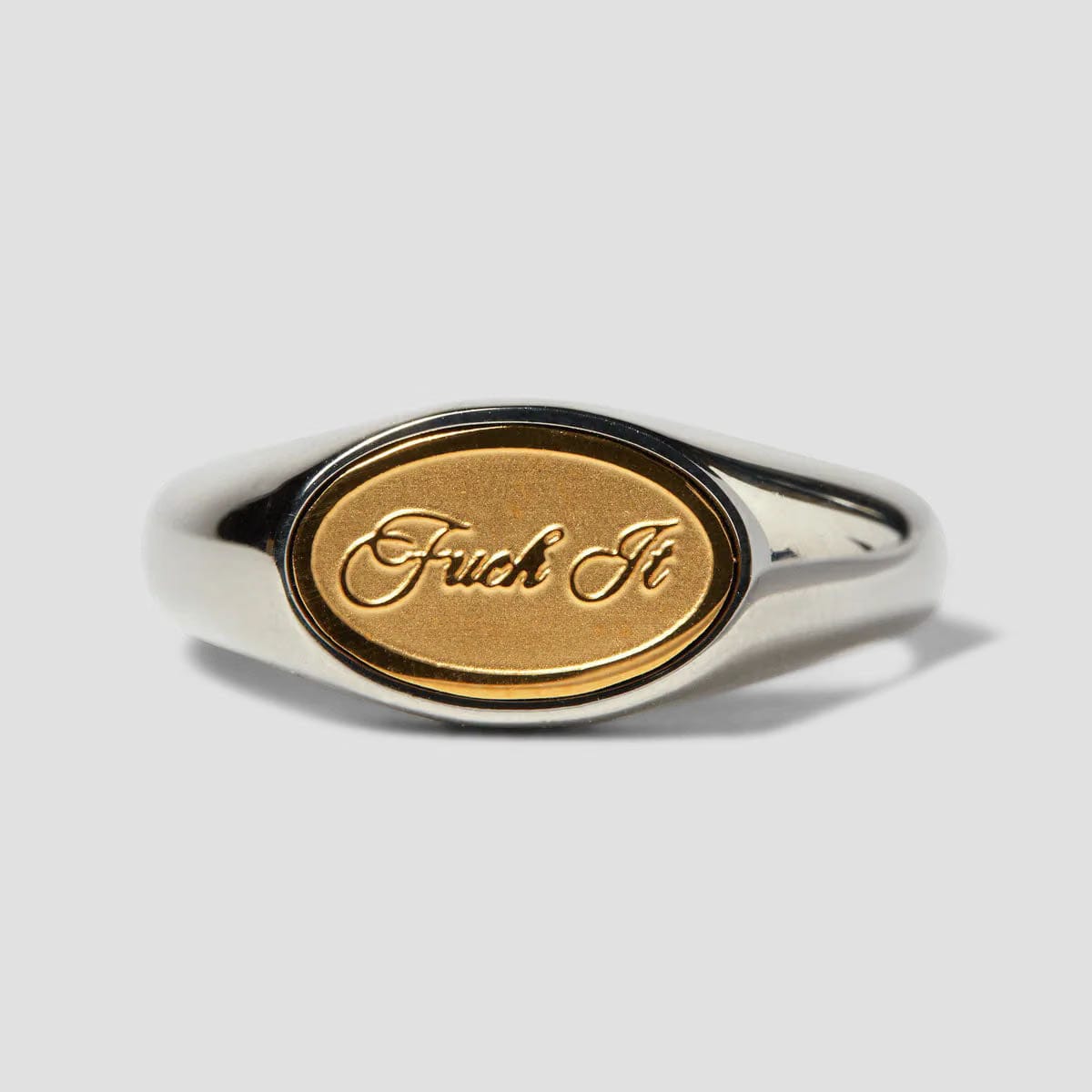 Huf Fuck It Signet Ring Silver