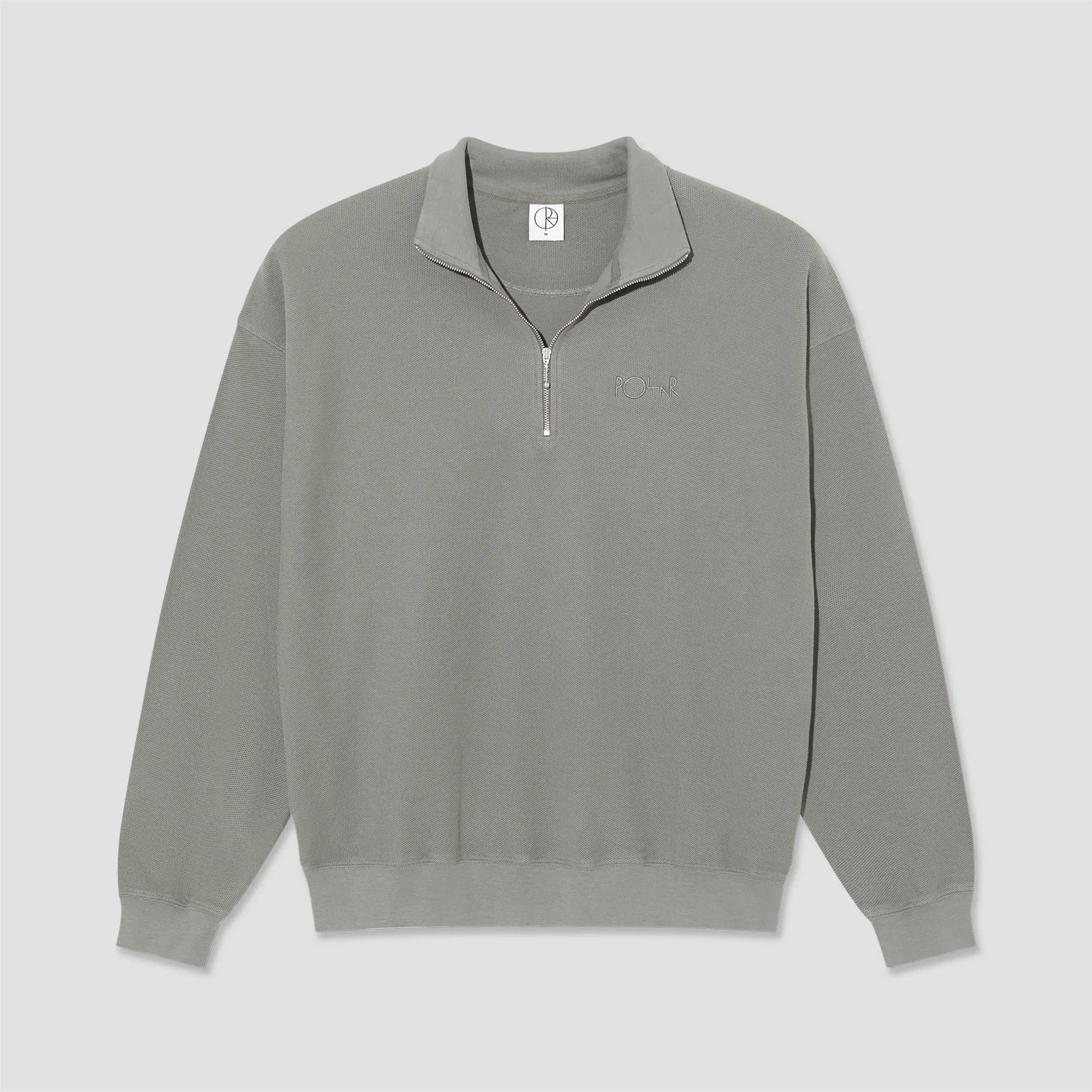 Polar Pique Half Zip Longsleeve Shirt Grey