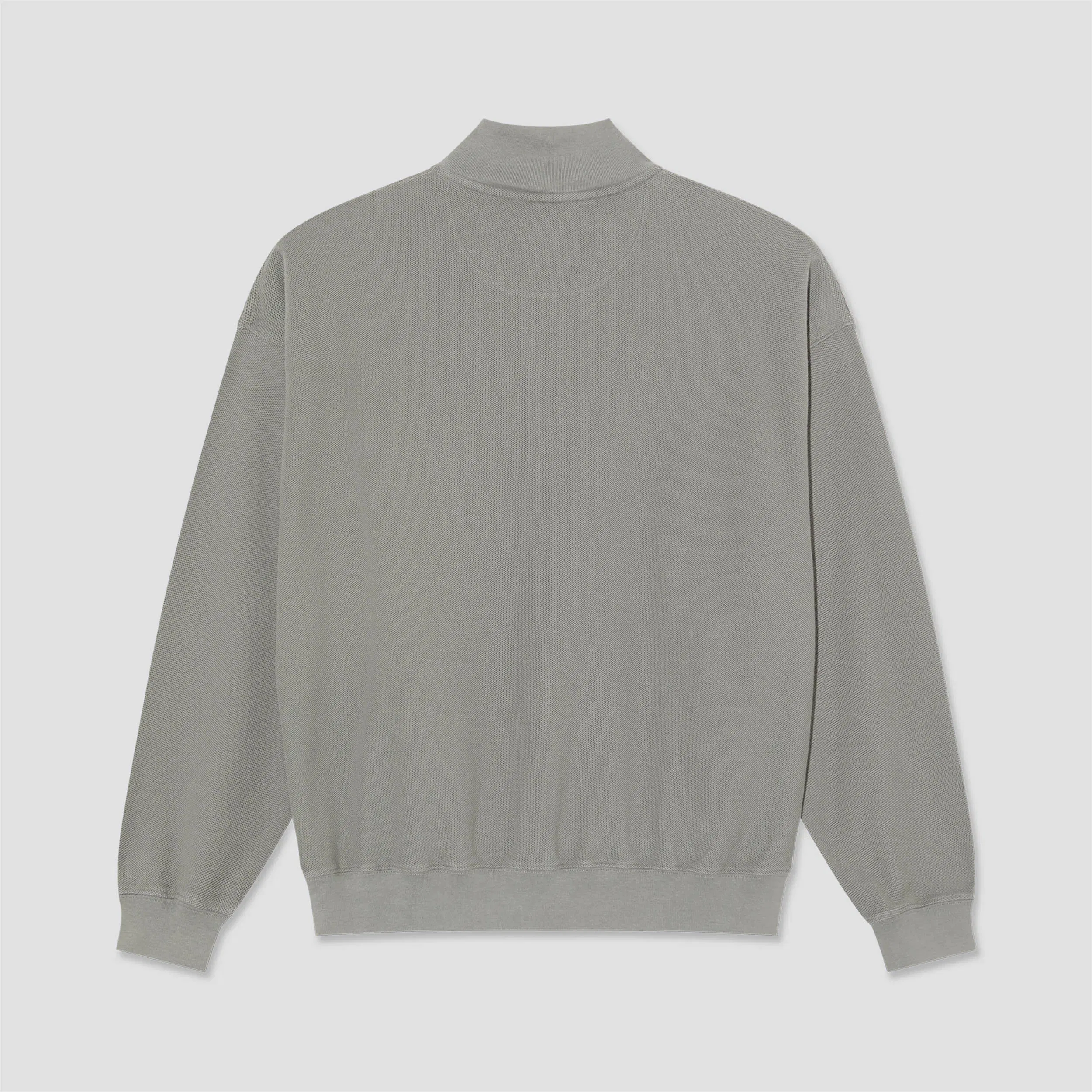 Polar Pique Half Zip Longsleeve Shirt Grey