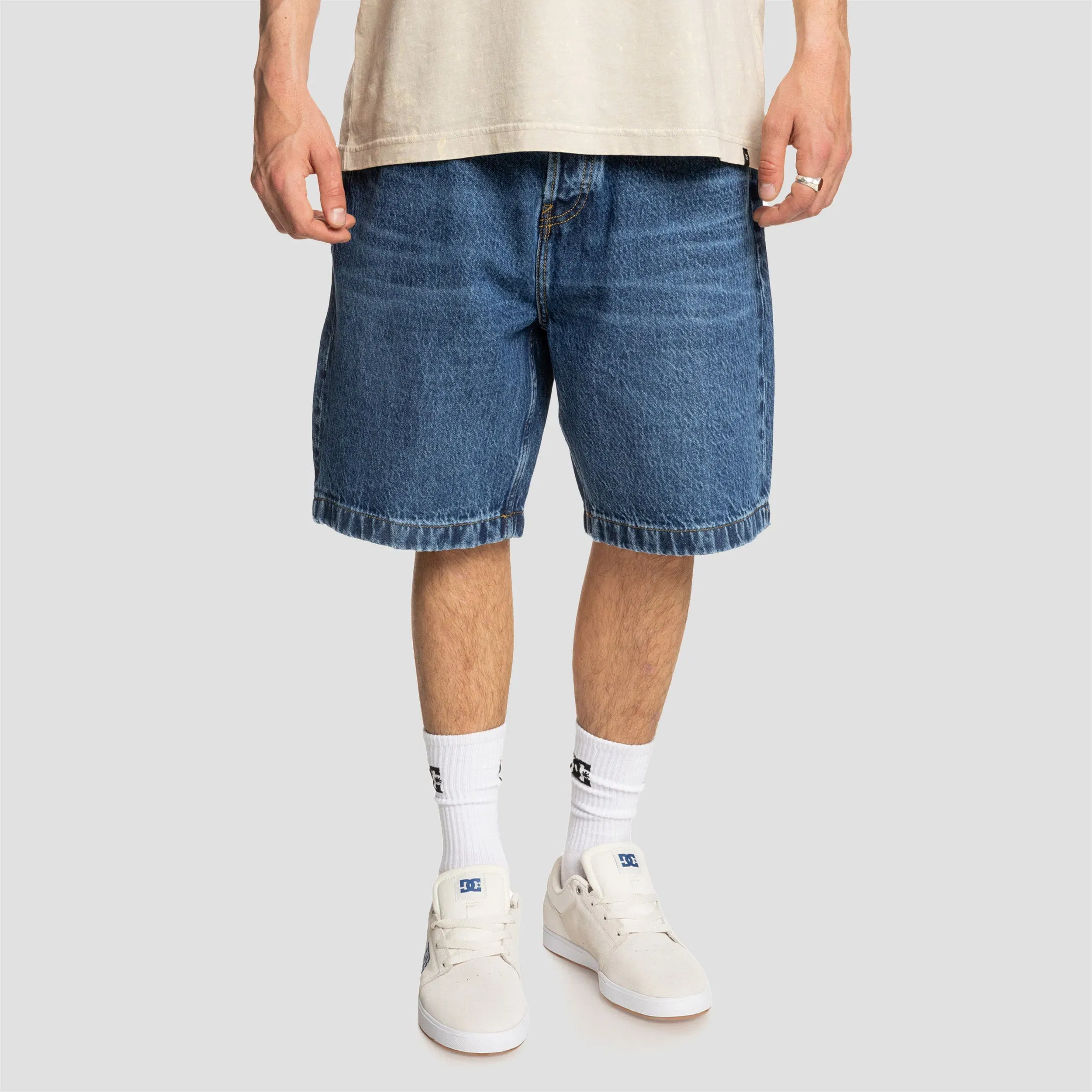 DC Worker Baggy Denim Shorts RSI Stone Indigo