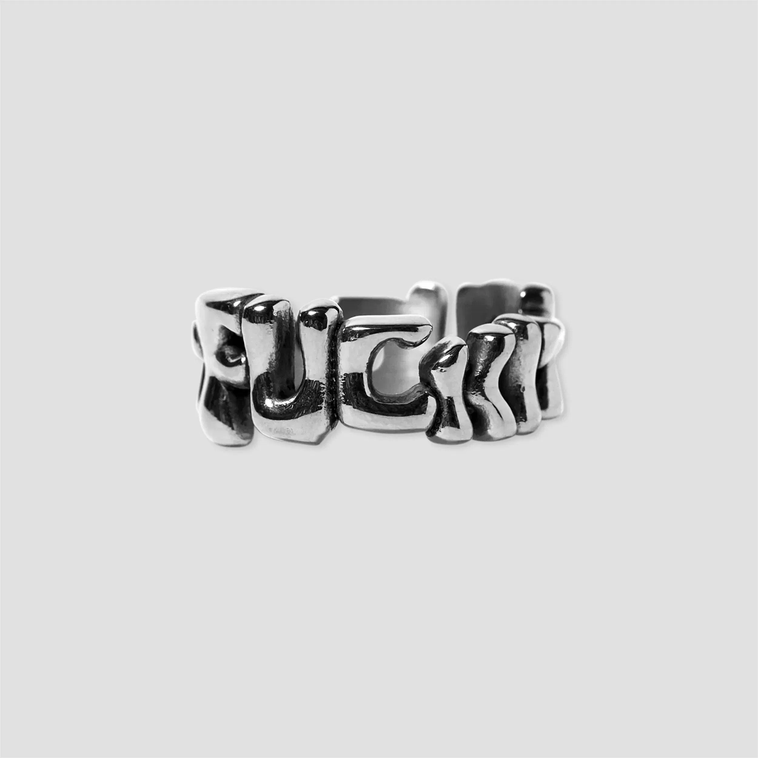 HUF Fuck It Warped Ring Silver