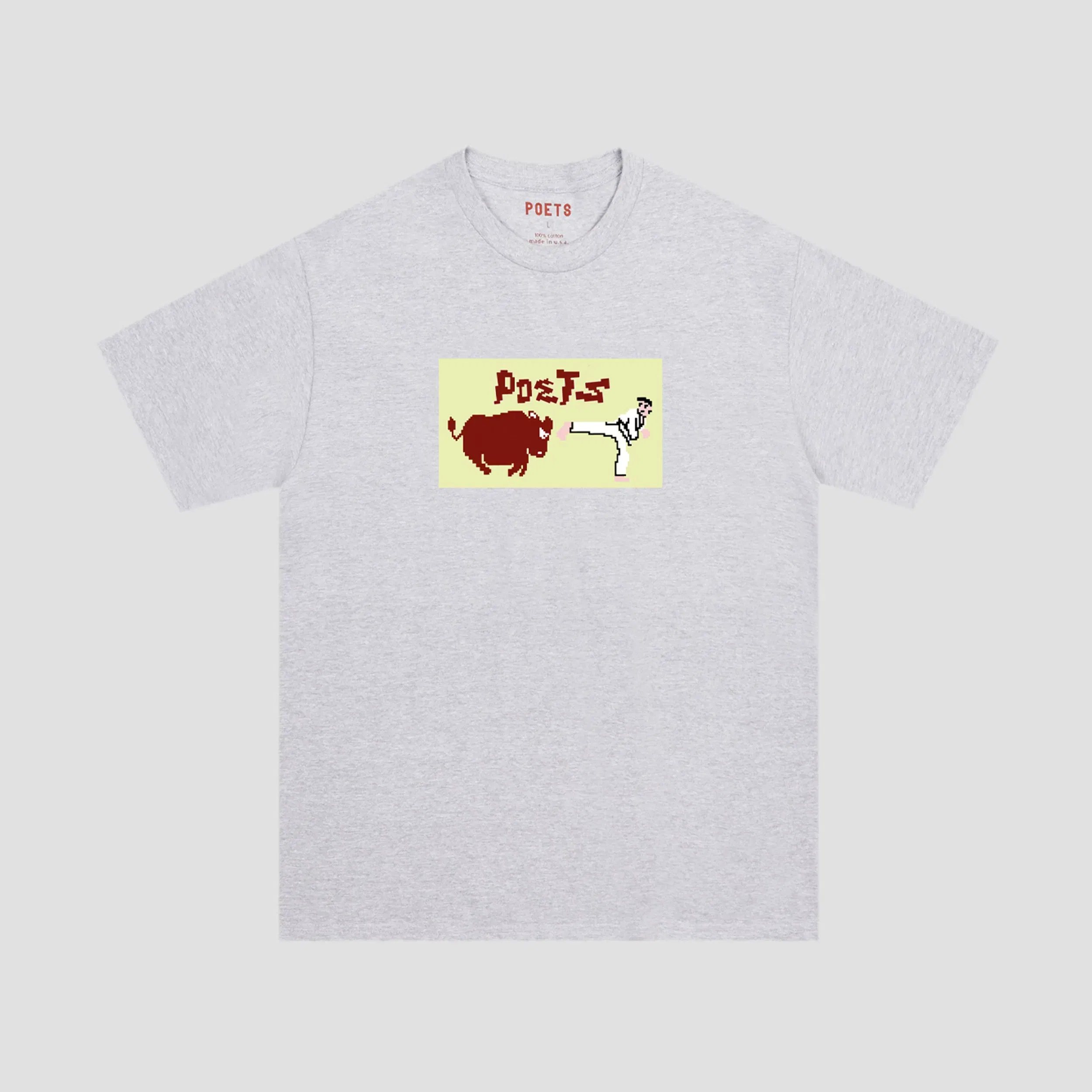 Poets Karate Champ T-Shirt Heather Grey