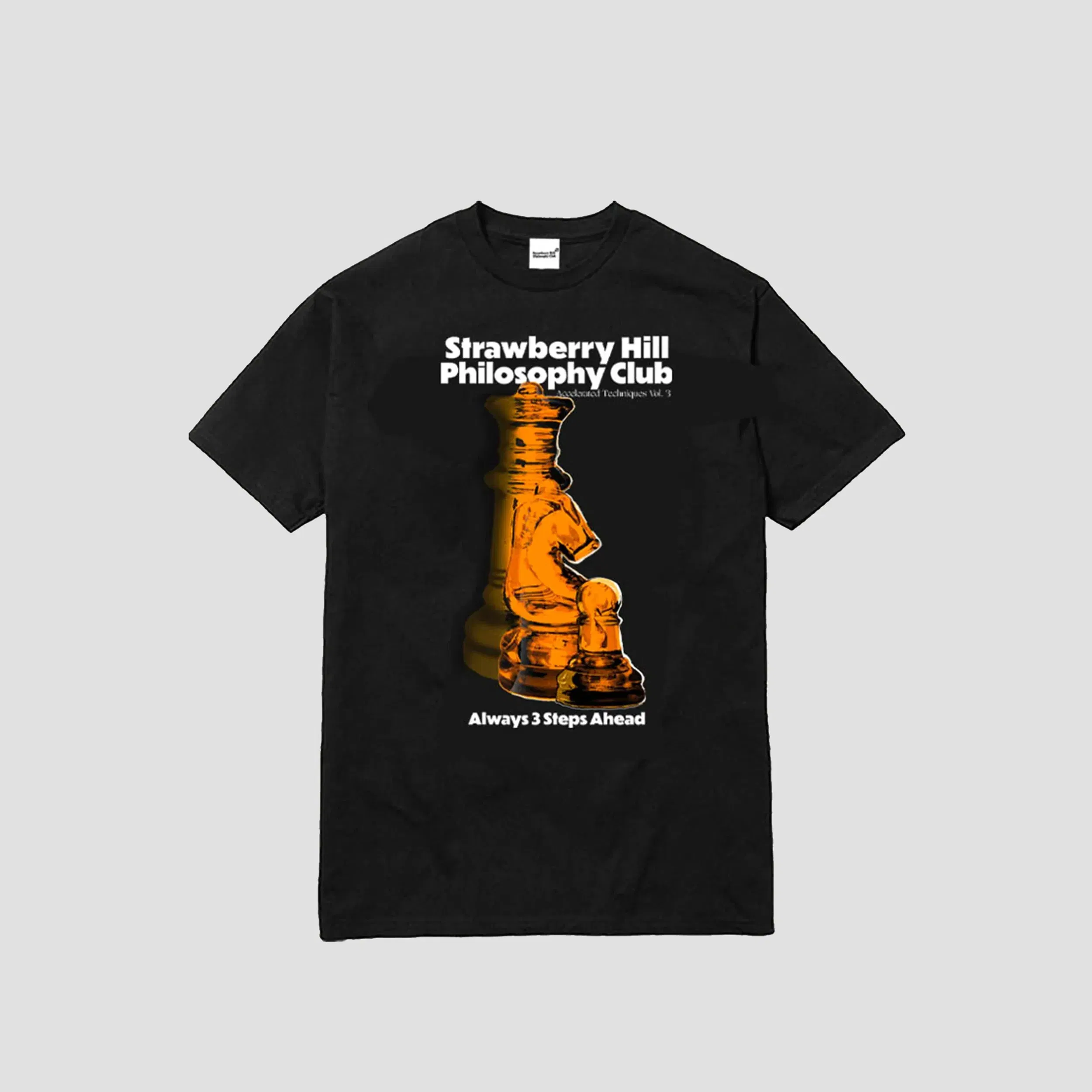 Strawberry Hill Philosophy Club 3 Steps Ahead T-Shirt Black