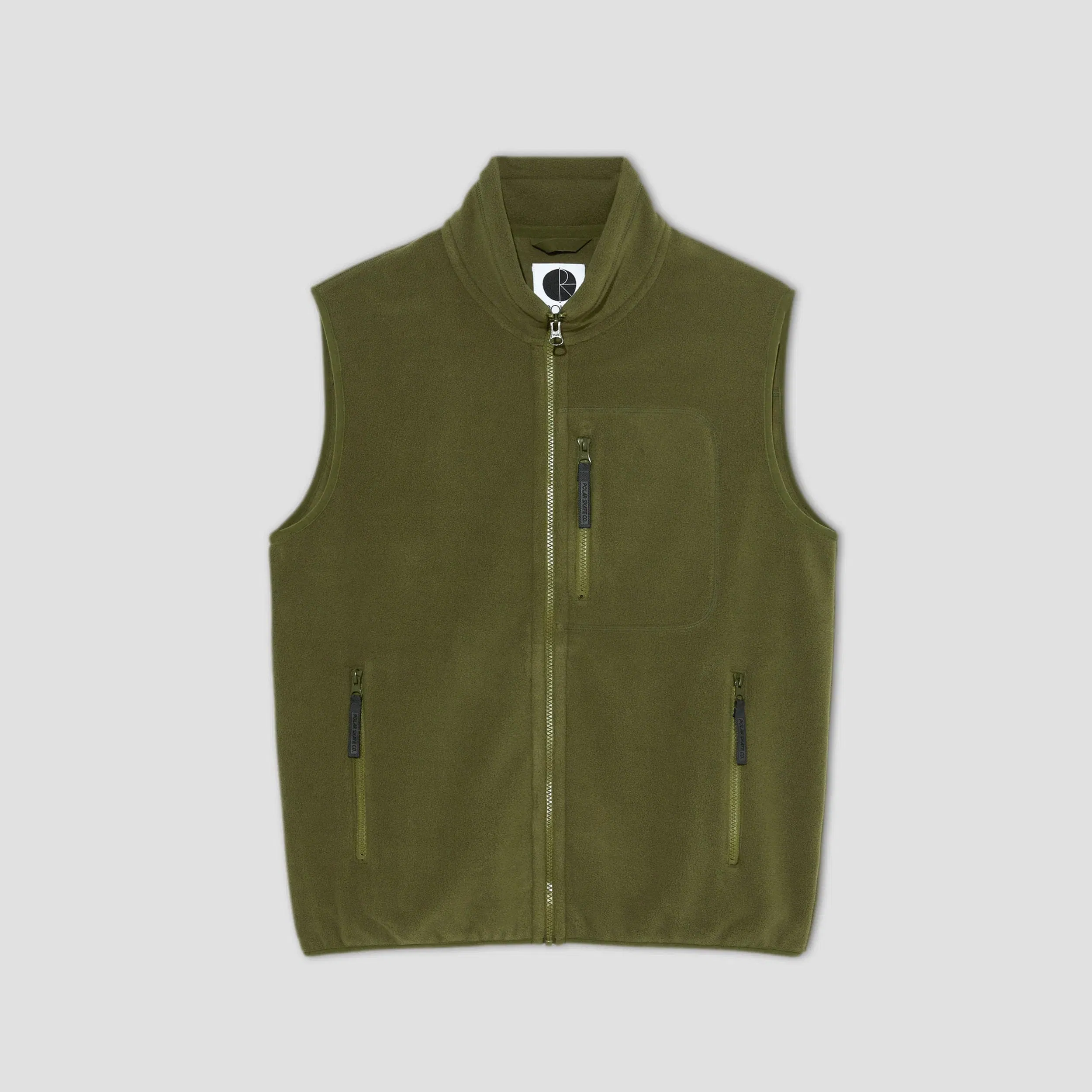 Polar Basic Fleece Vest Army Green