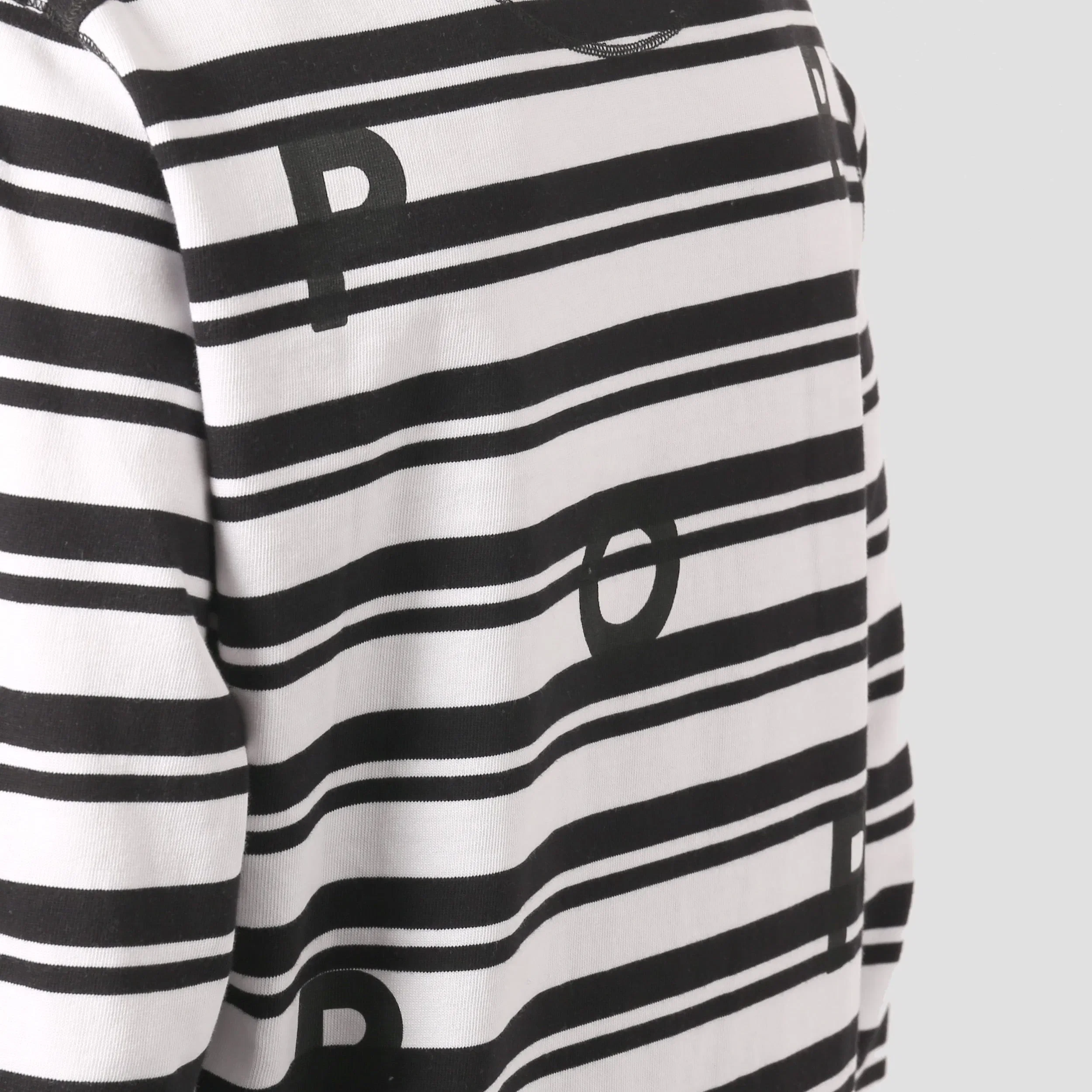 Pop Trading Company Pop Trading Striped Longsleeve T-Shirt Black / White