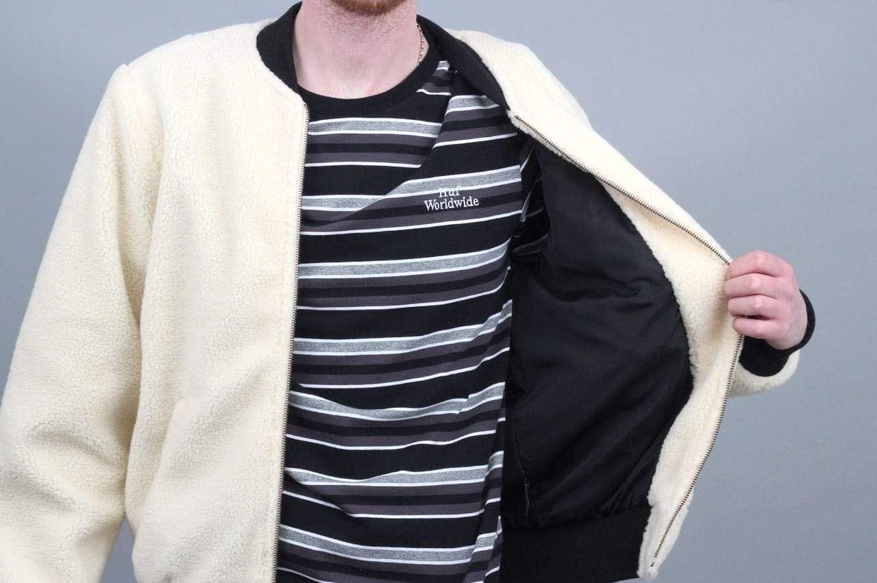 Huf Sherpa Bomber Jacket Natural